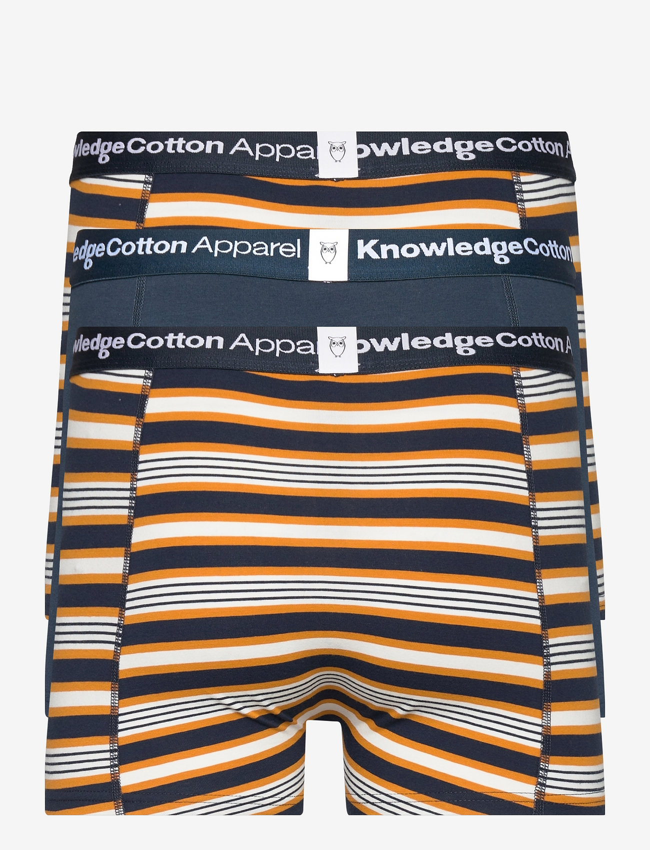 Knowledge Cotton Apparel - MAPLE 3-pack narrow striped underwe - inca gold - 2