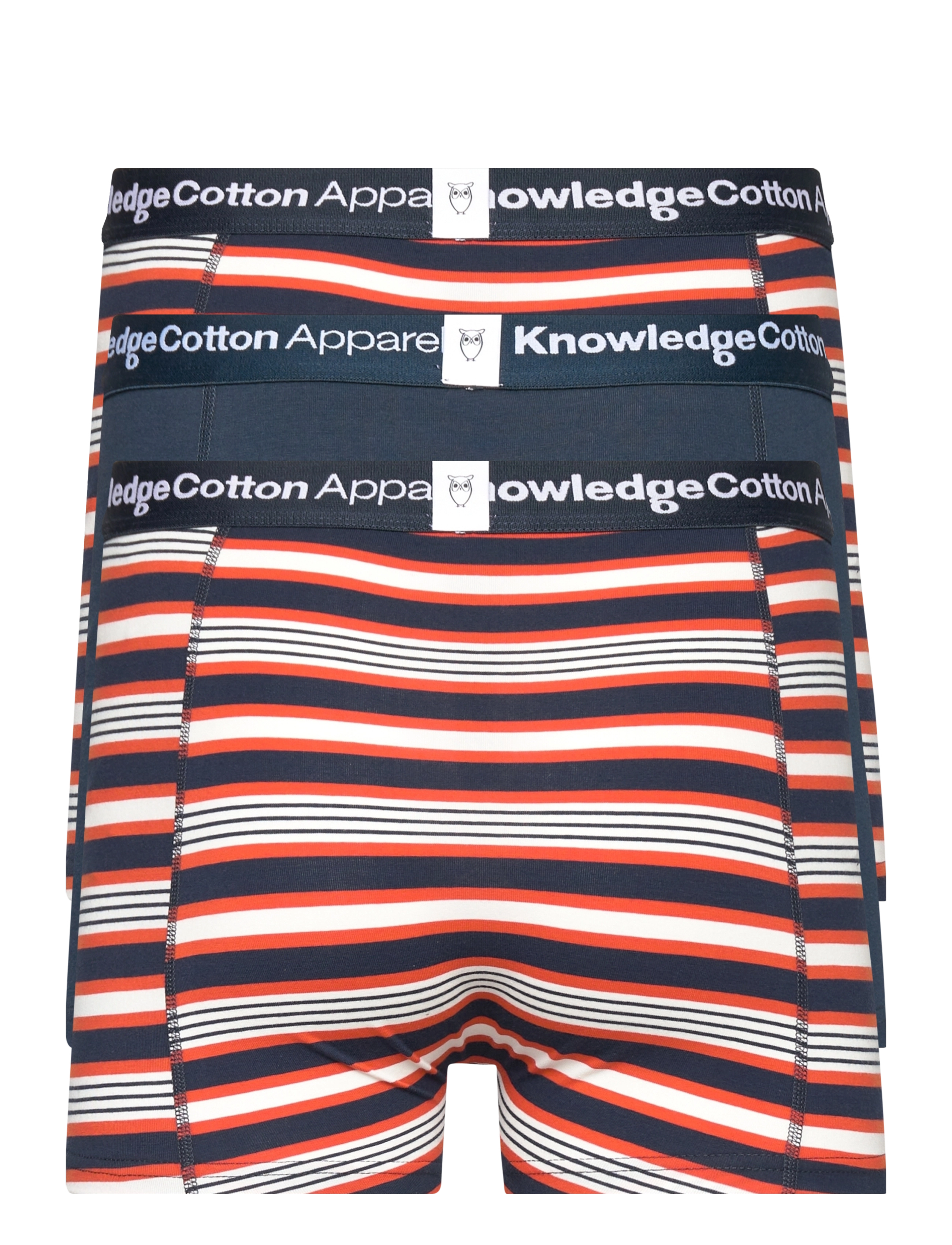 Knowledge Cotton Apparel - MAPLE 3-pack narrow striped underwe - pureed pumpkin - 1