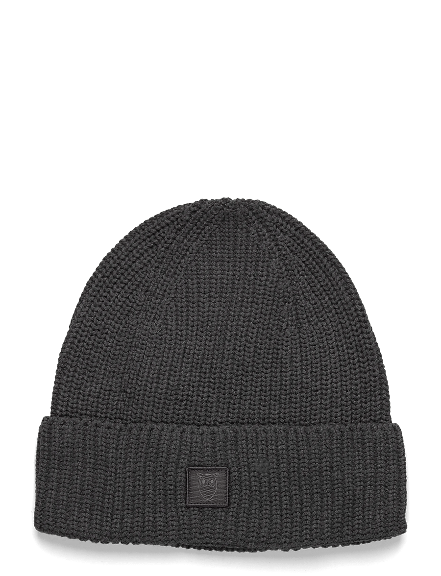 Knowledge Cotton Apparel - Rib hat - GOTS/Vegan - osta tilaisuuden mukaan - dark grey melange - 0