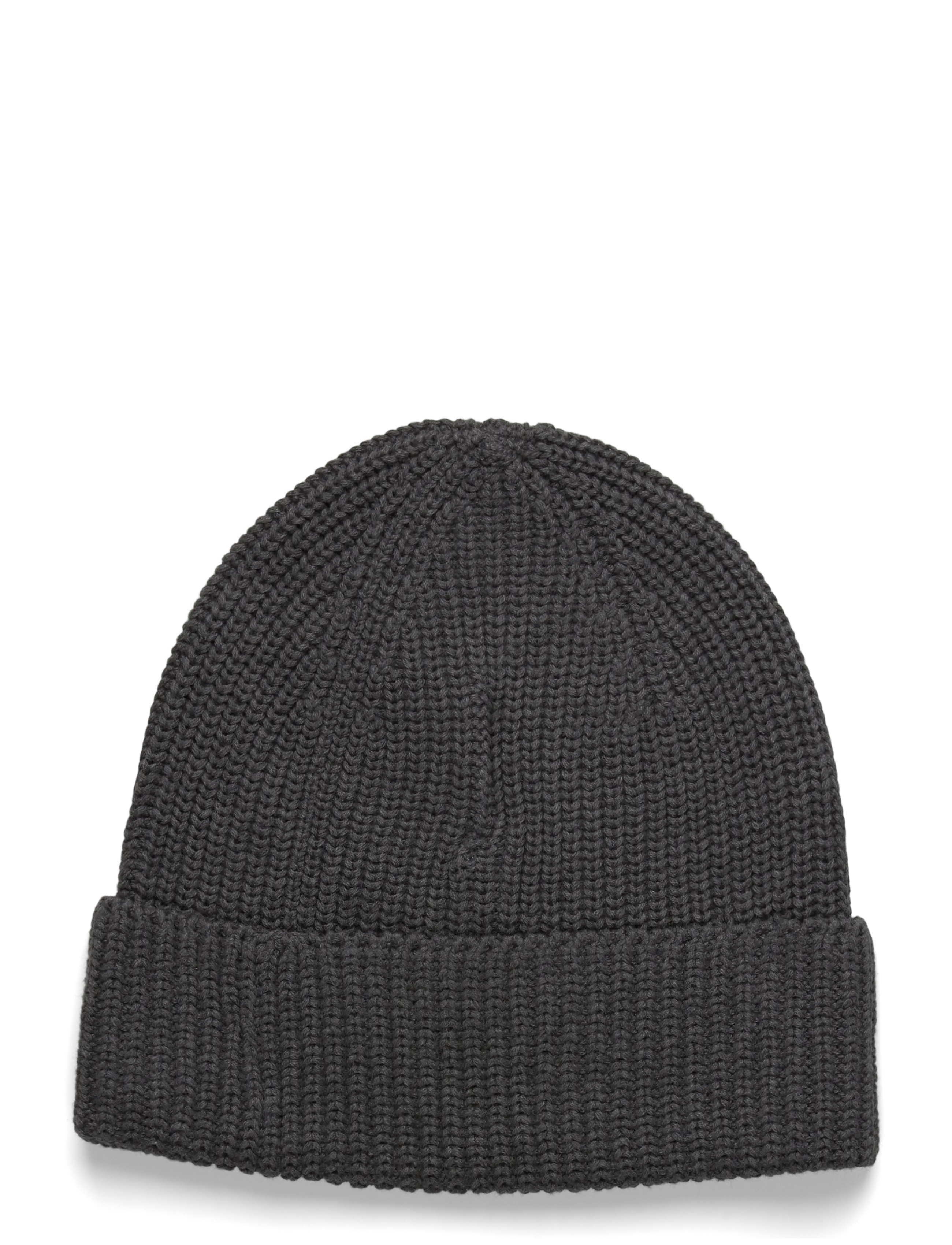 Knowledge Cotton Apparel - Rib hat - GOTS/Vegan - shop by occasion - dark grey melange - 1