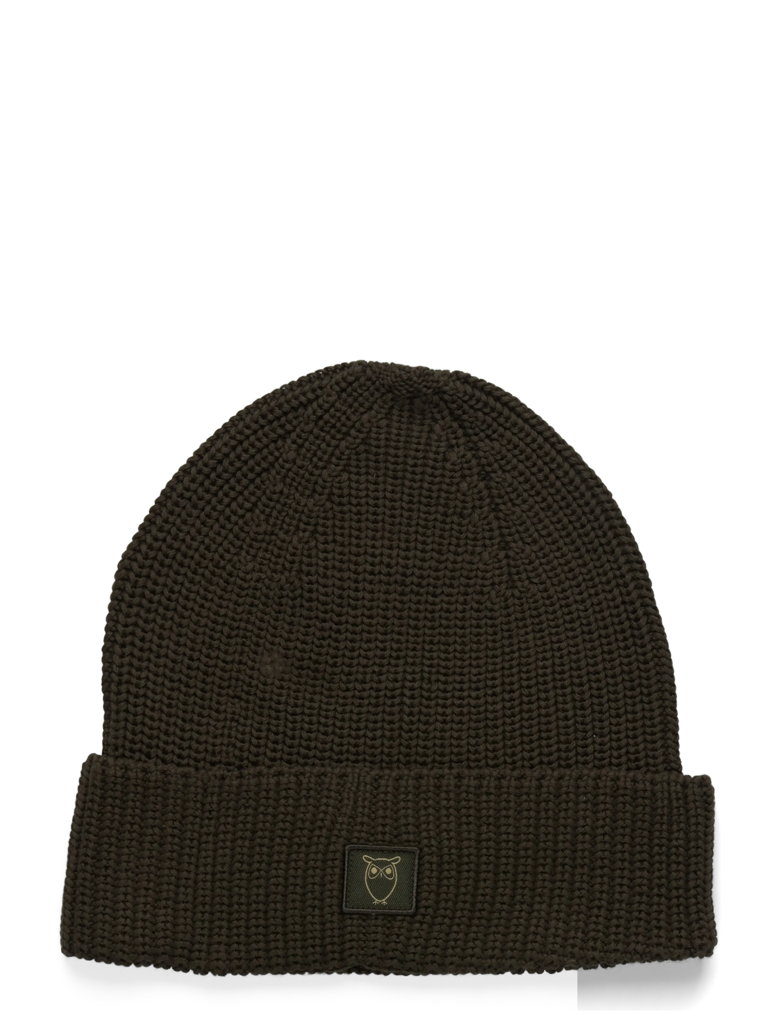 Knowledge Cotton Apparel Rib hat - GOTS/Vegan - Accessories - FORREST NIGHT / khaki/green