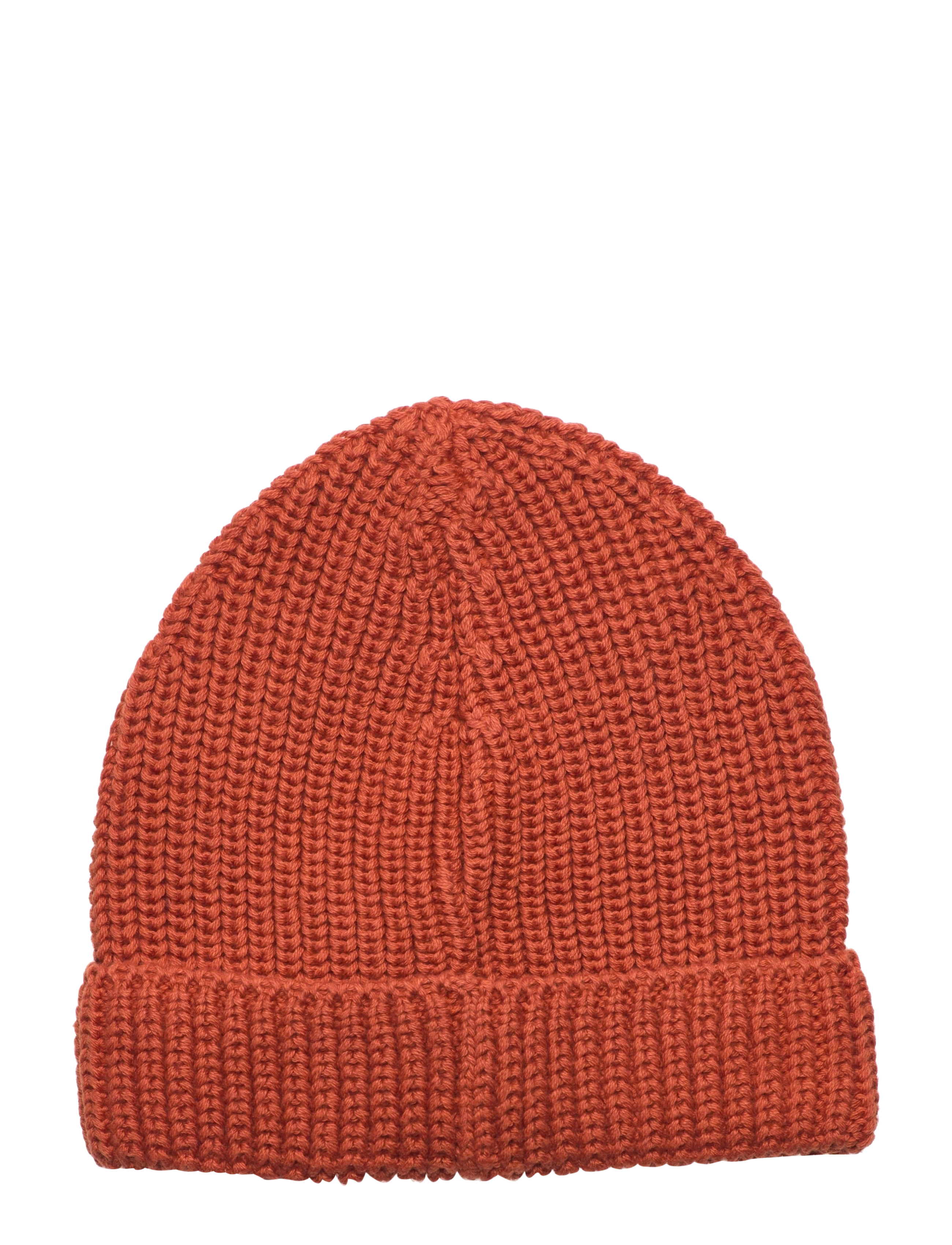 Knowledge Cotton Apparel - Kids ribbing hat - GOTS/Vegan - rust - 1