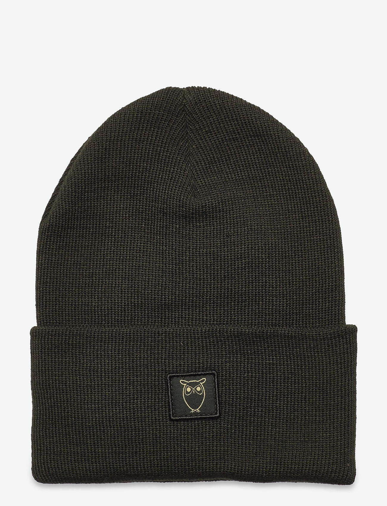 Knowledge Cotton Apparel - LEAF rib hat - GRS/Vegan - forrest night - 0