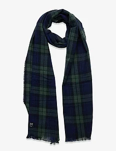 Checked woven scarf - GRS/Vegan, Knowledge Cotton Apparel