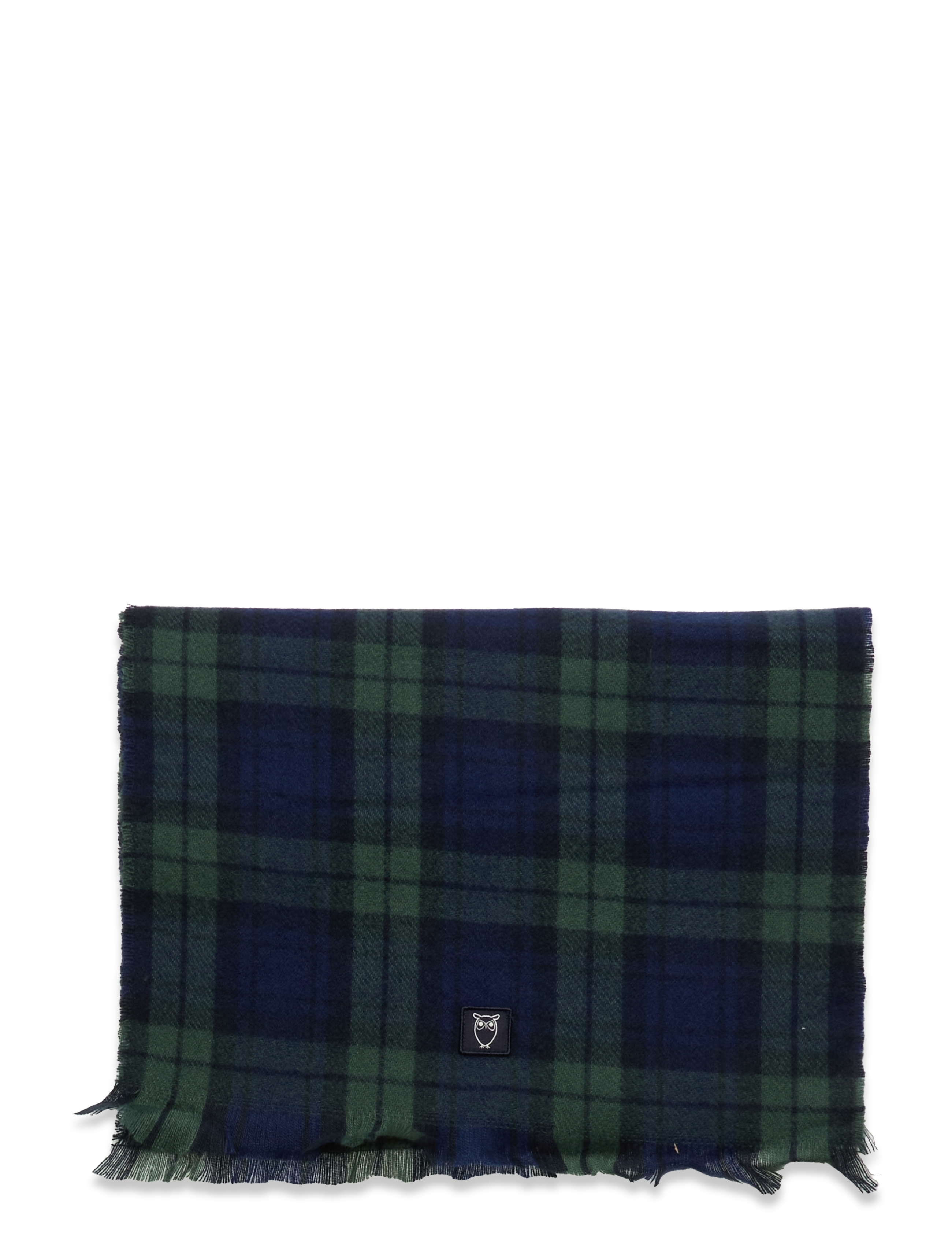 Knowledge Cotton Apparel - Checked woven scarf - GRS/Vegan - trekking green - 1