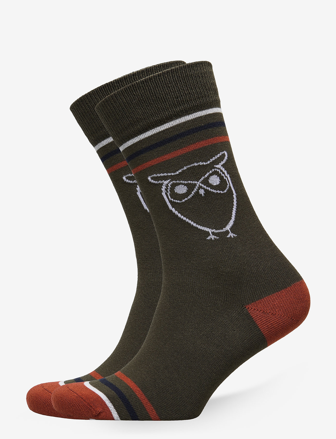 Knowledge Cotton Apparel - 2-pack owl socks  - GOTS/Vegan - forrest night - 0