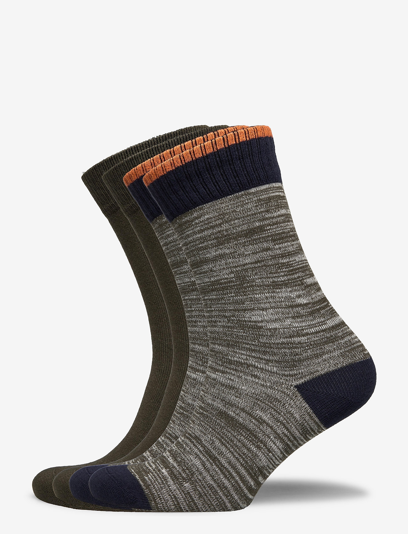 Knowledge Cotton Apparel - LINDEN 4-pack melange socks - GOTS/ - forrest night - 0
