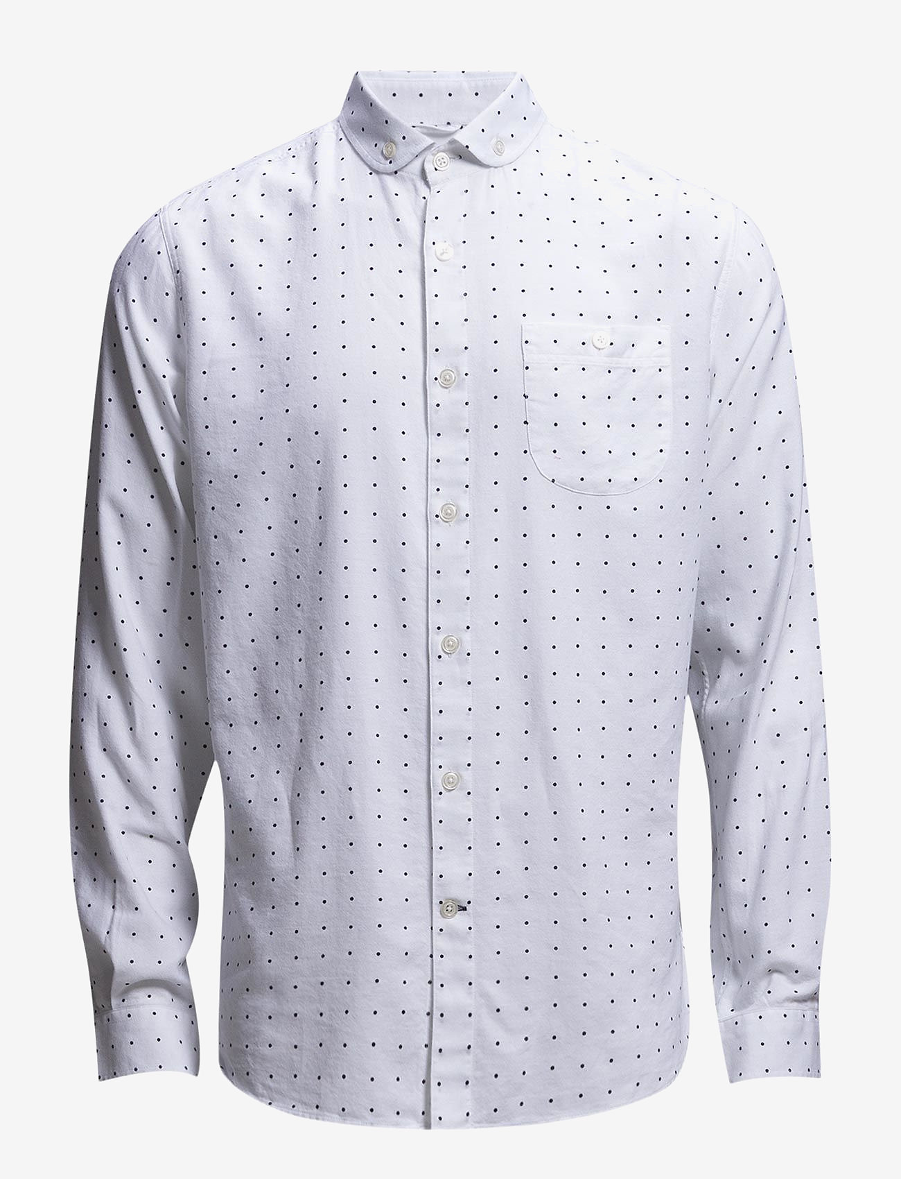 Knowledge Cotton Apparel - Oxford Shirt w/Dots - bright white - 1