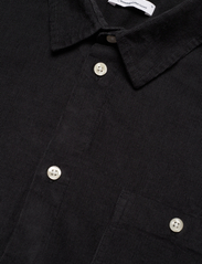 Knowledge Cotton Apparel - Corduroy custom fit shirt - GOTS/Ve - casual shirts - black jet - 4