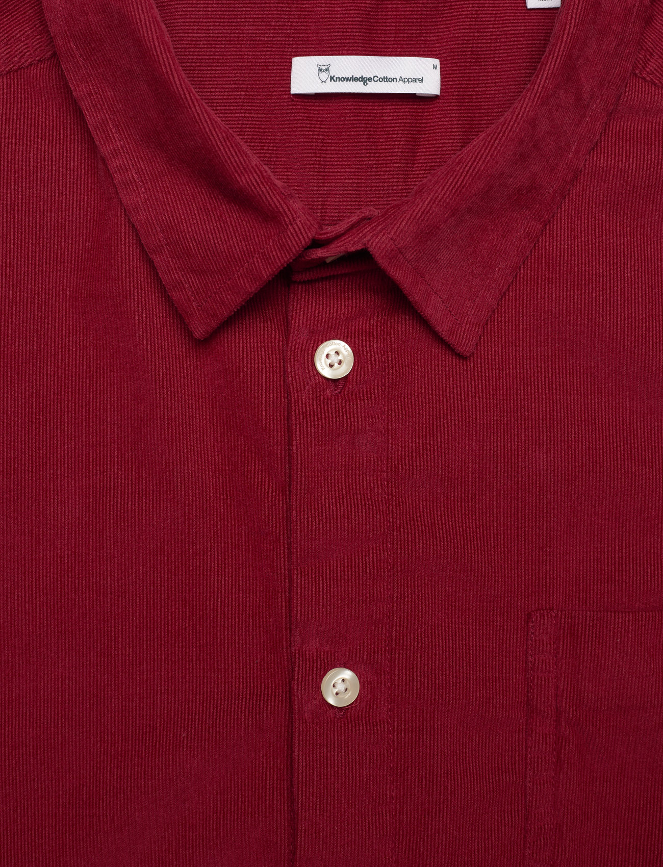 Knowledge Cotton Apparel - Corduroy custom fit shirt - GOTS/Ve - cordhemden - rhubarb - 3