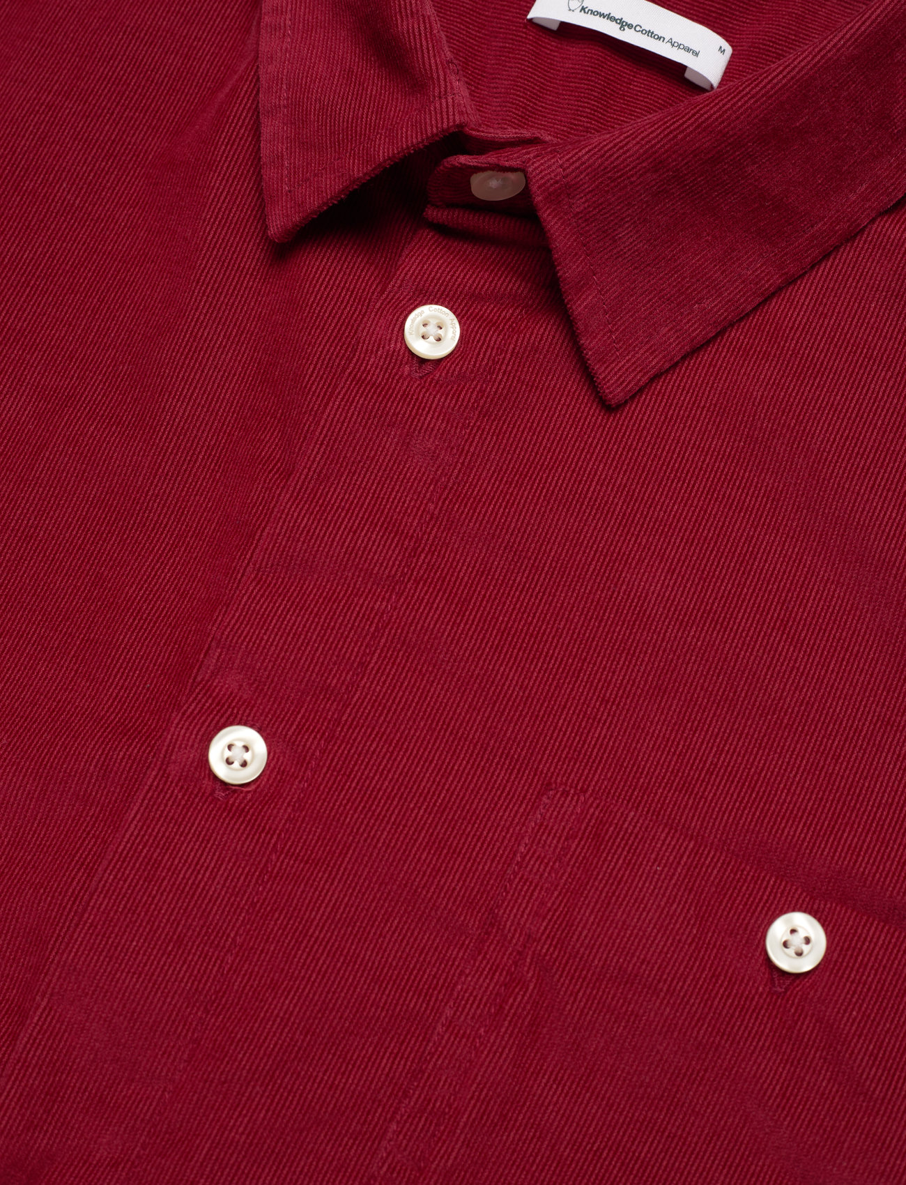 Knowledge Cotton Apparel - Corduroy custom fit shirt - GOTS/Ve - cordhemden - rhubarb - 4