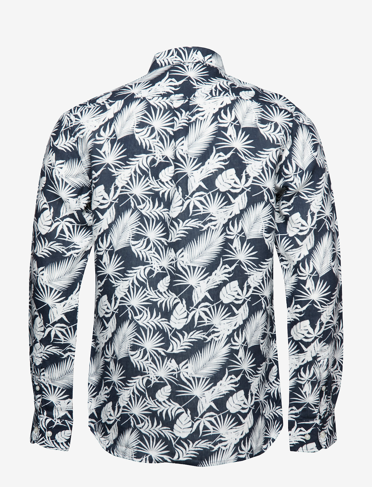 Knowledge Cotton Apparel - Linen shirt with all over print/Veg - total eclipse - 1