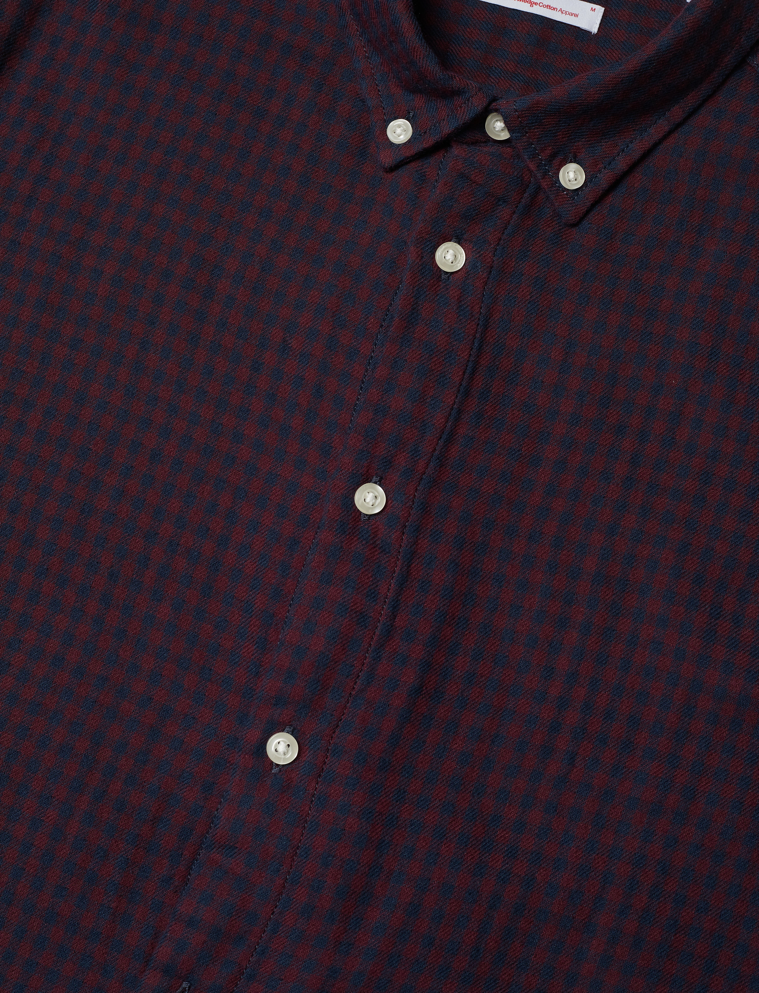 Knowledge Cotton Apparel - Double layer checked custom fit shi - fig - 2