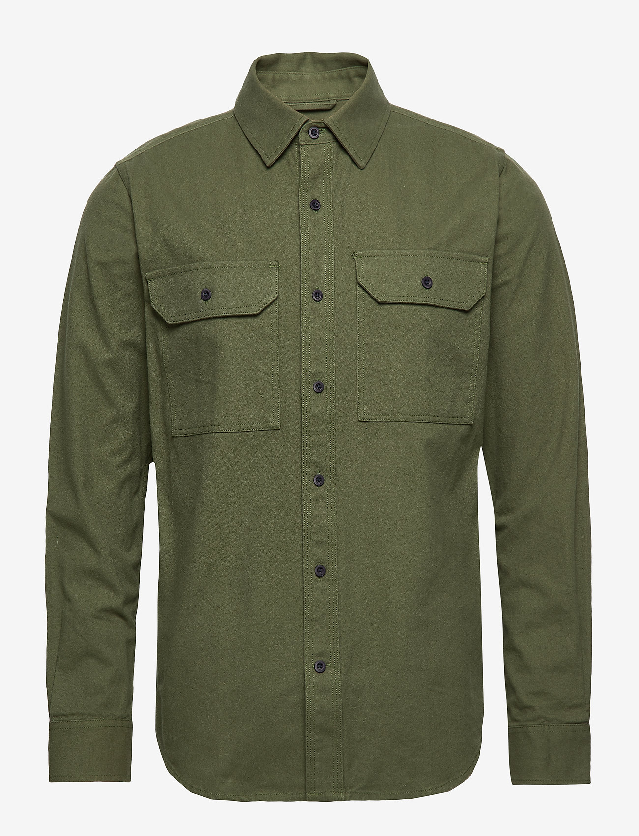 Knowledge Cotton Apparel - Long sleeve moleskin shirt - GOTS/V - green forest - 0