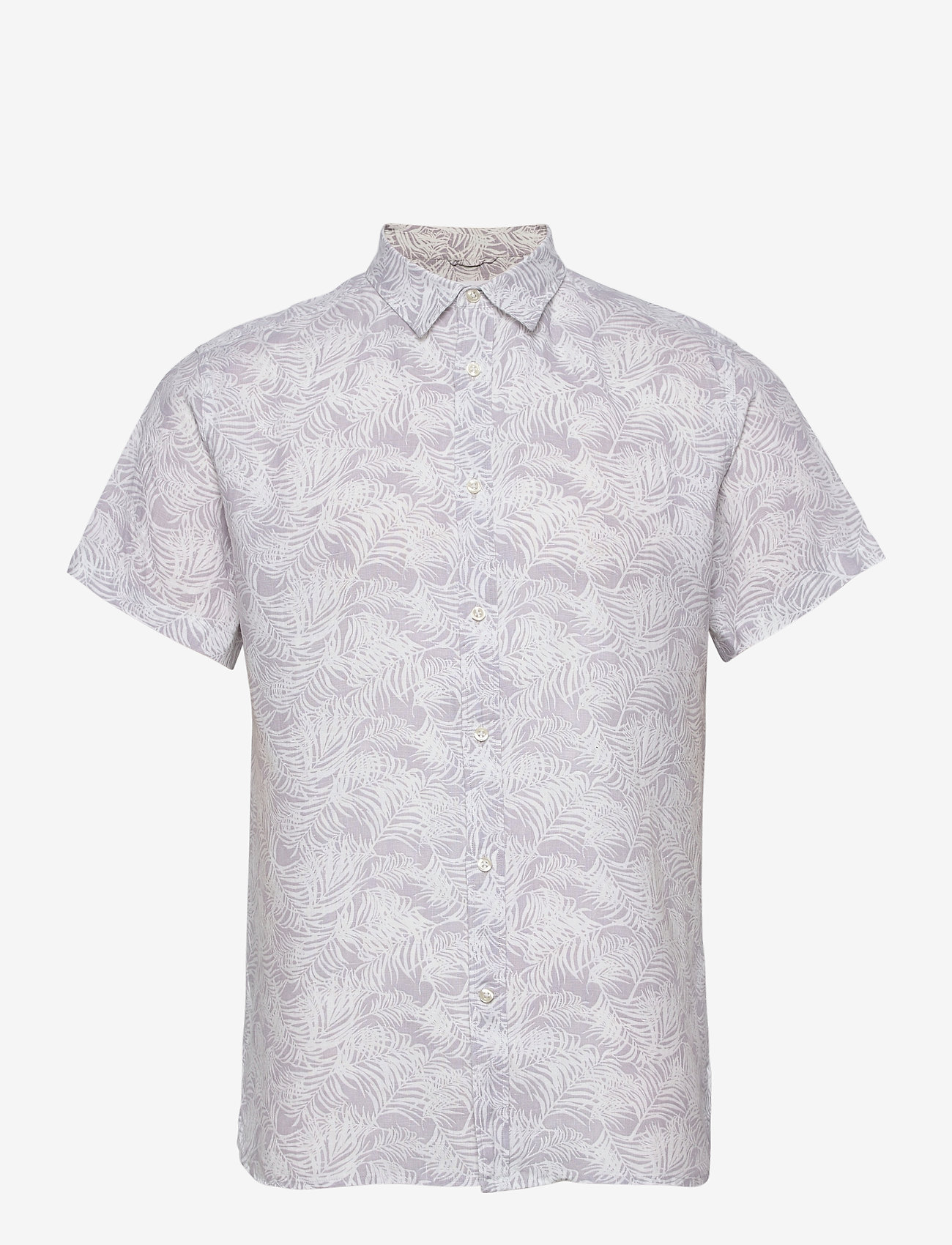 Knowledge Cotton Apparel - LARCH SS palm shirt - Vegan - lavender blue - 0