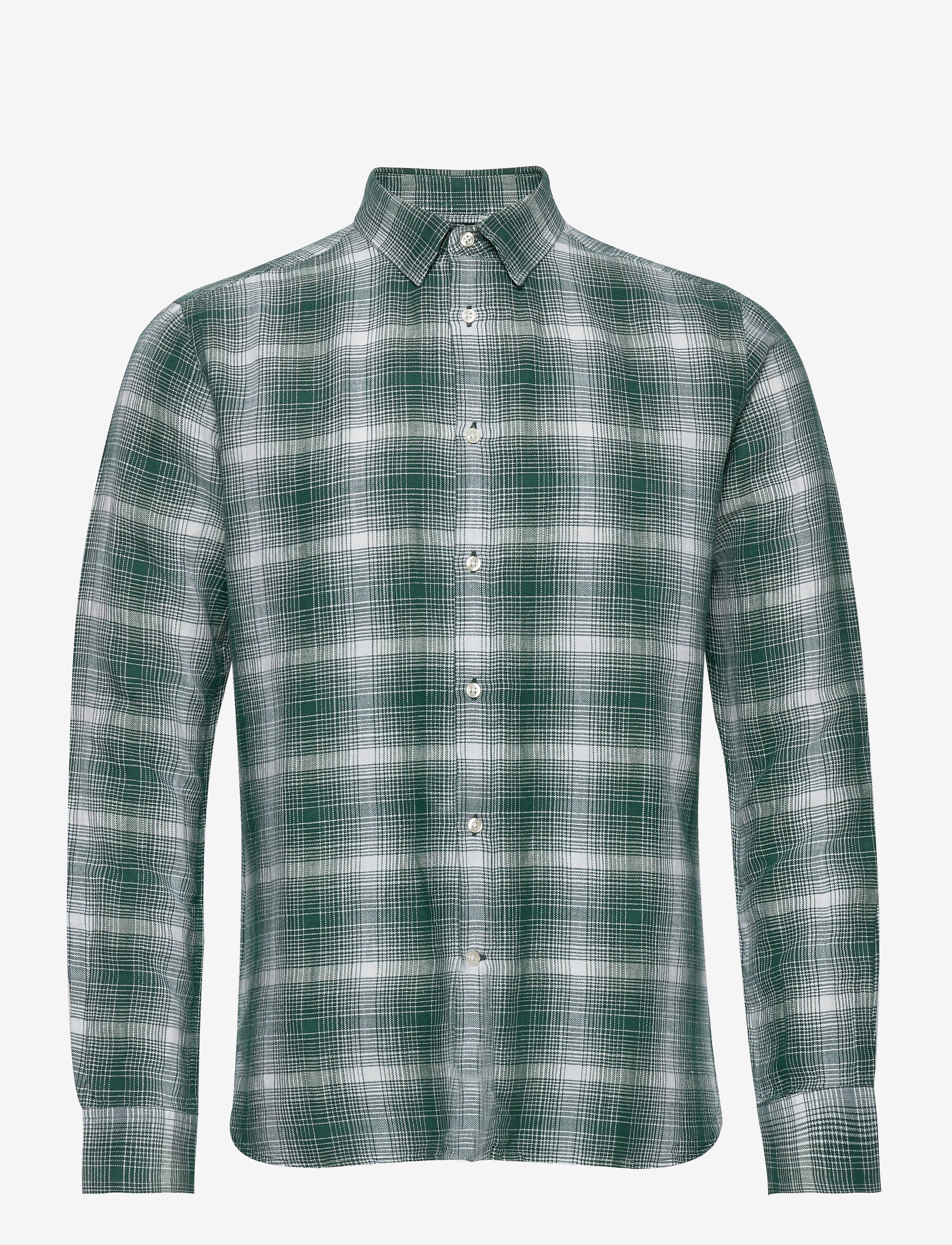 Knowledge Cotton Apparel - LARCH LS checked shirt - GOTS/Vegan - pineneedle - 0