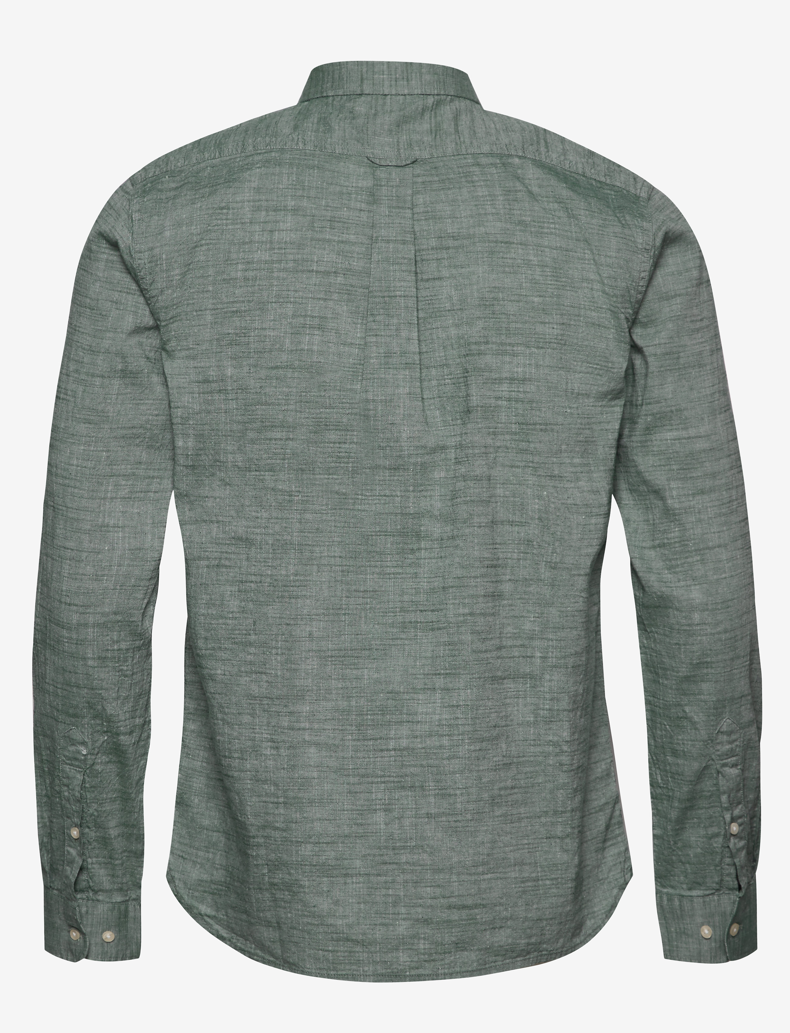 Knowledge Cotton Apparel - LARCH LS linen shirt - GOTS/Vegan - pineneedle - 1