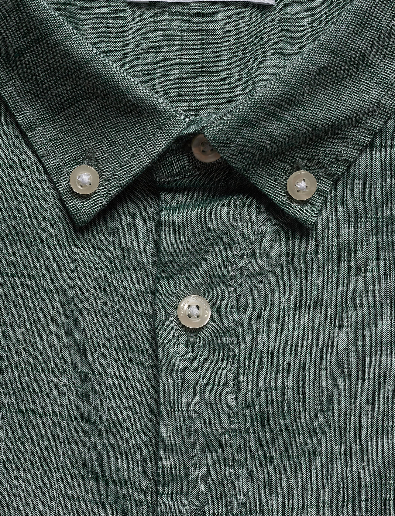 Knowledge Cotton Apparel - LARCH LS linen shirt - GOTS/Vegan - pineneedle - 2