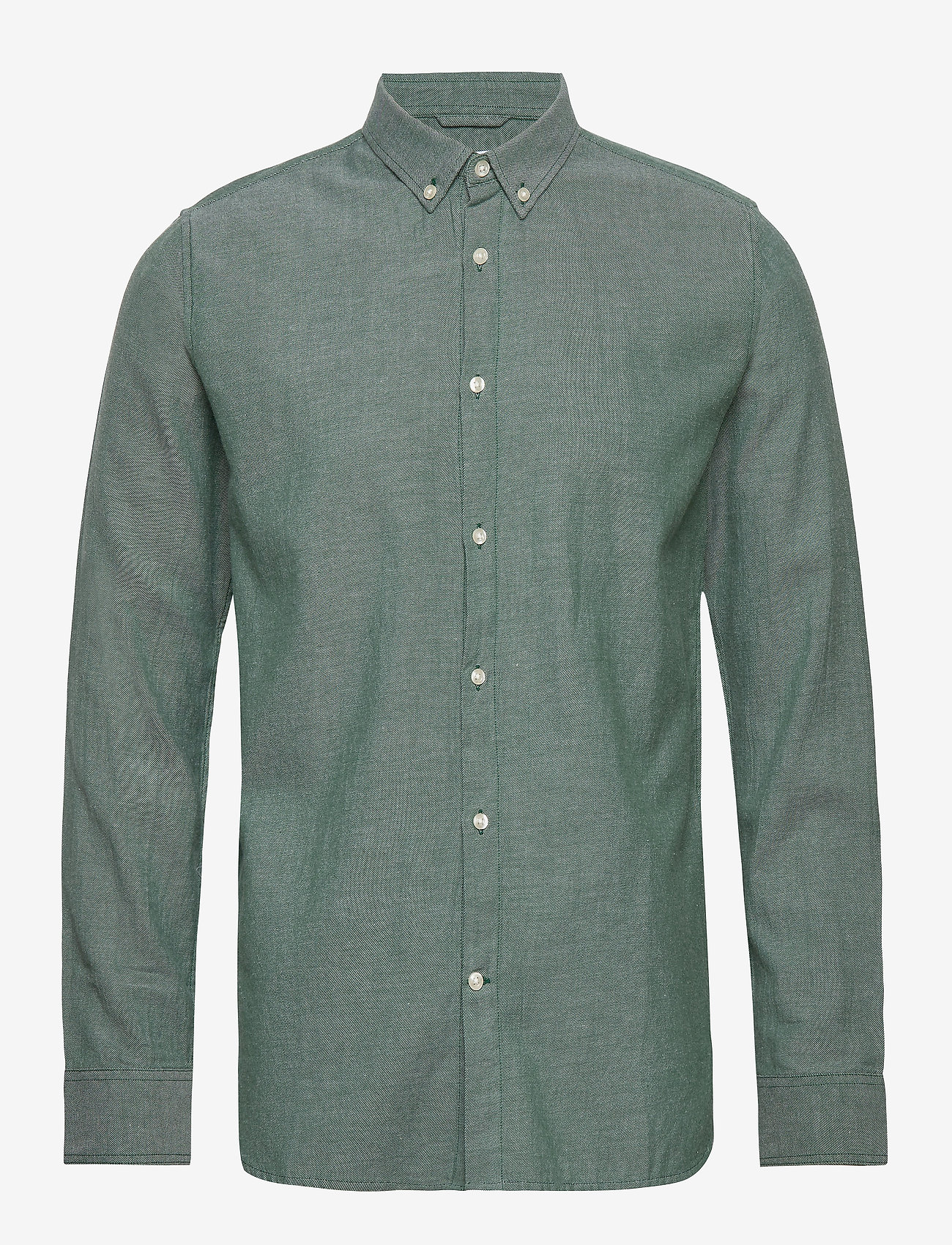 Knowledge Cotton Apparel - ELDER LS twill shirt - GOTS/Vegan - pineneedle - 0