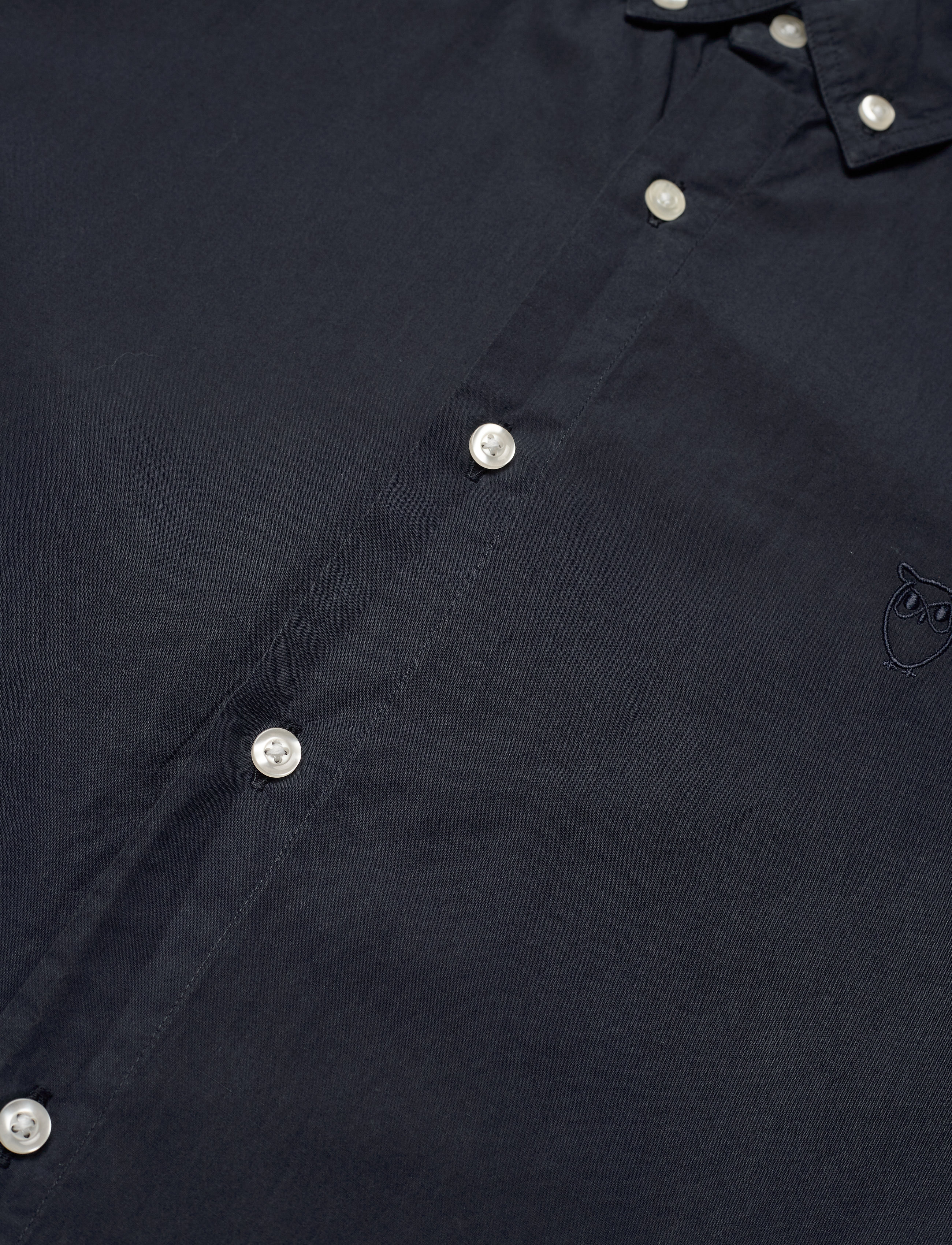 Knowledge Cotton Apparel - ELDER LS owl shirt - GOTS/Vegan - total eclipse - 3