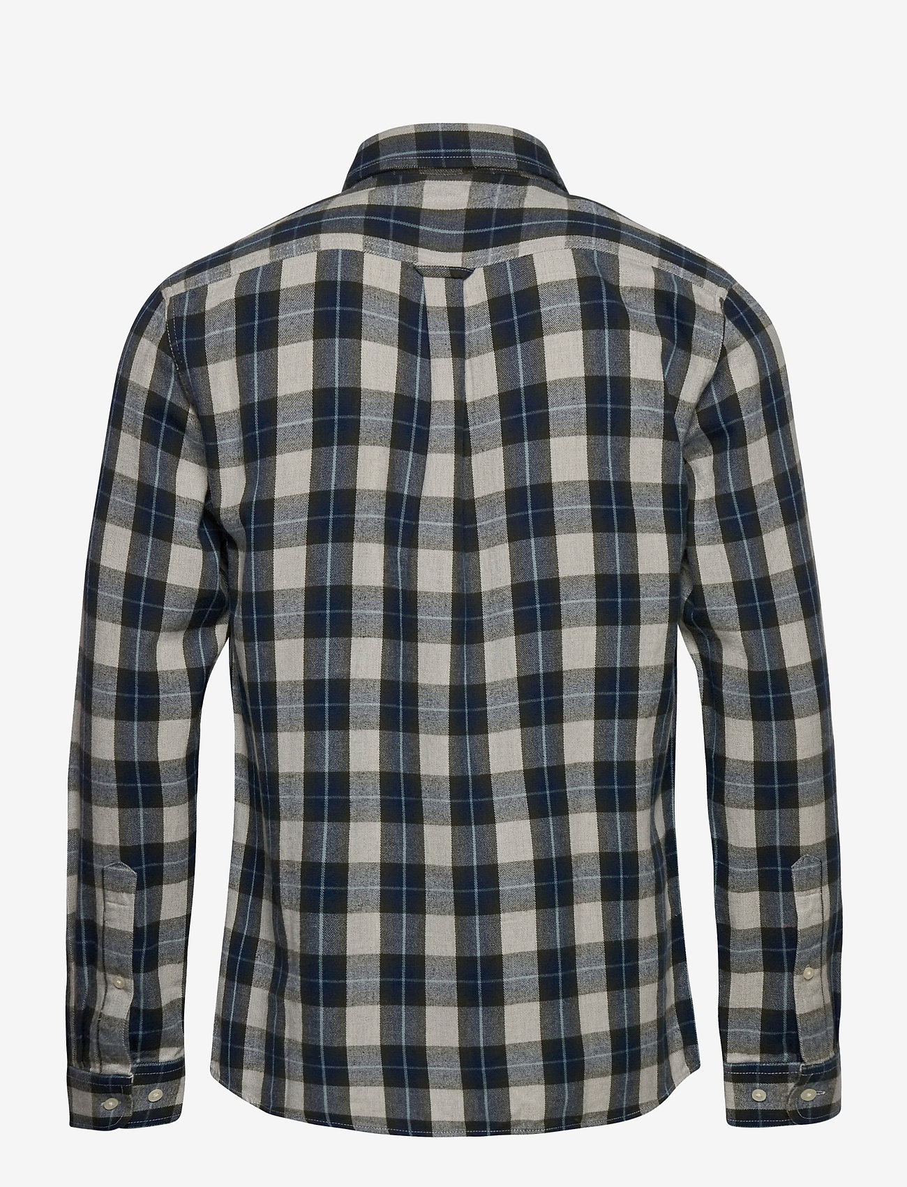 Knowledge Cotton Apparel - LARCH casual fit small checked flan - forrest night - 1