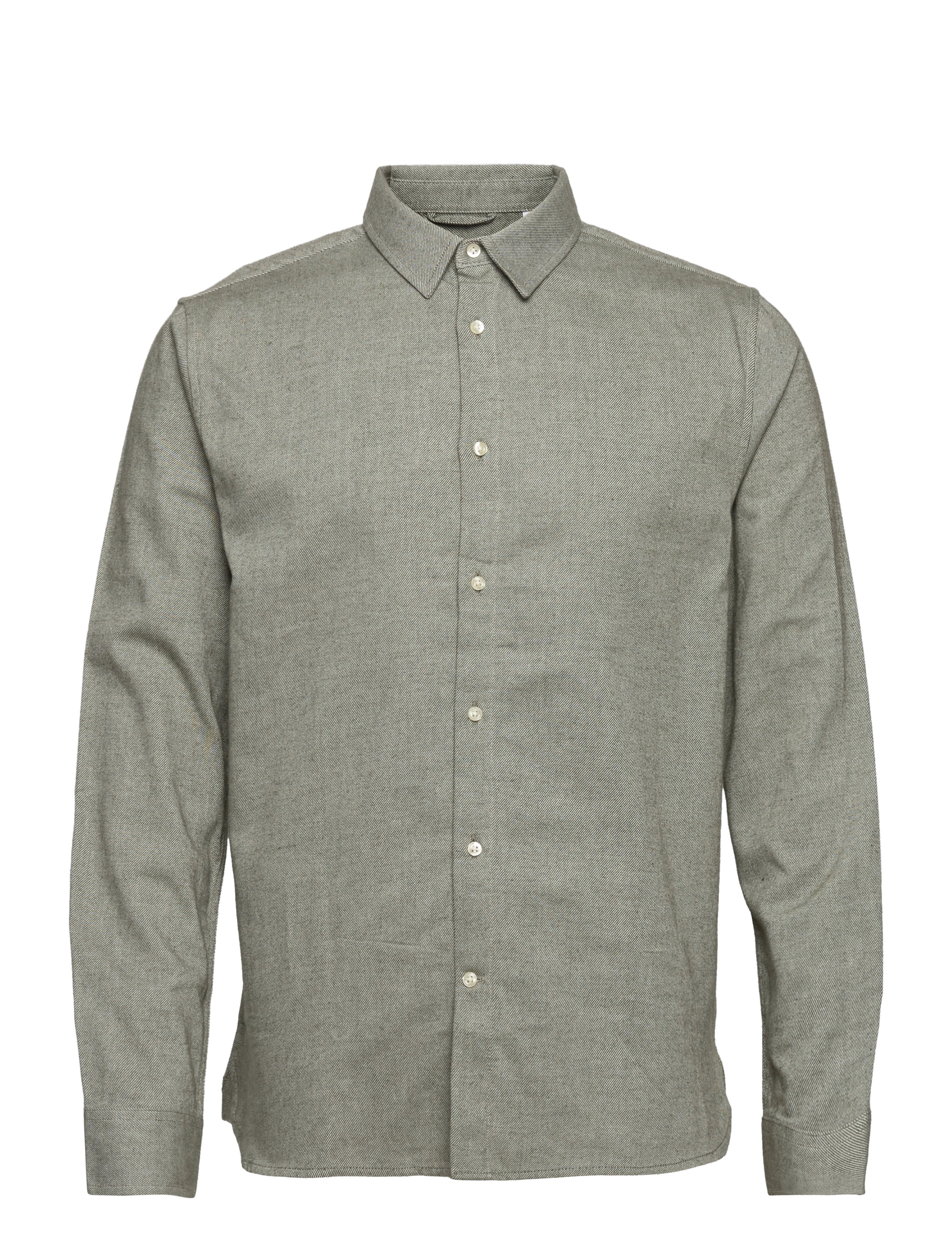 Knowledge Cotton Apparel - LARCH casual fit heavy flannel shir - forrest night - 0