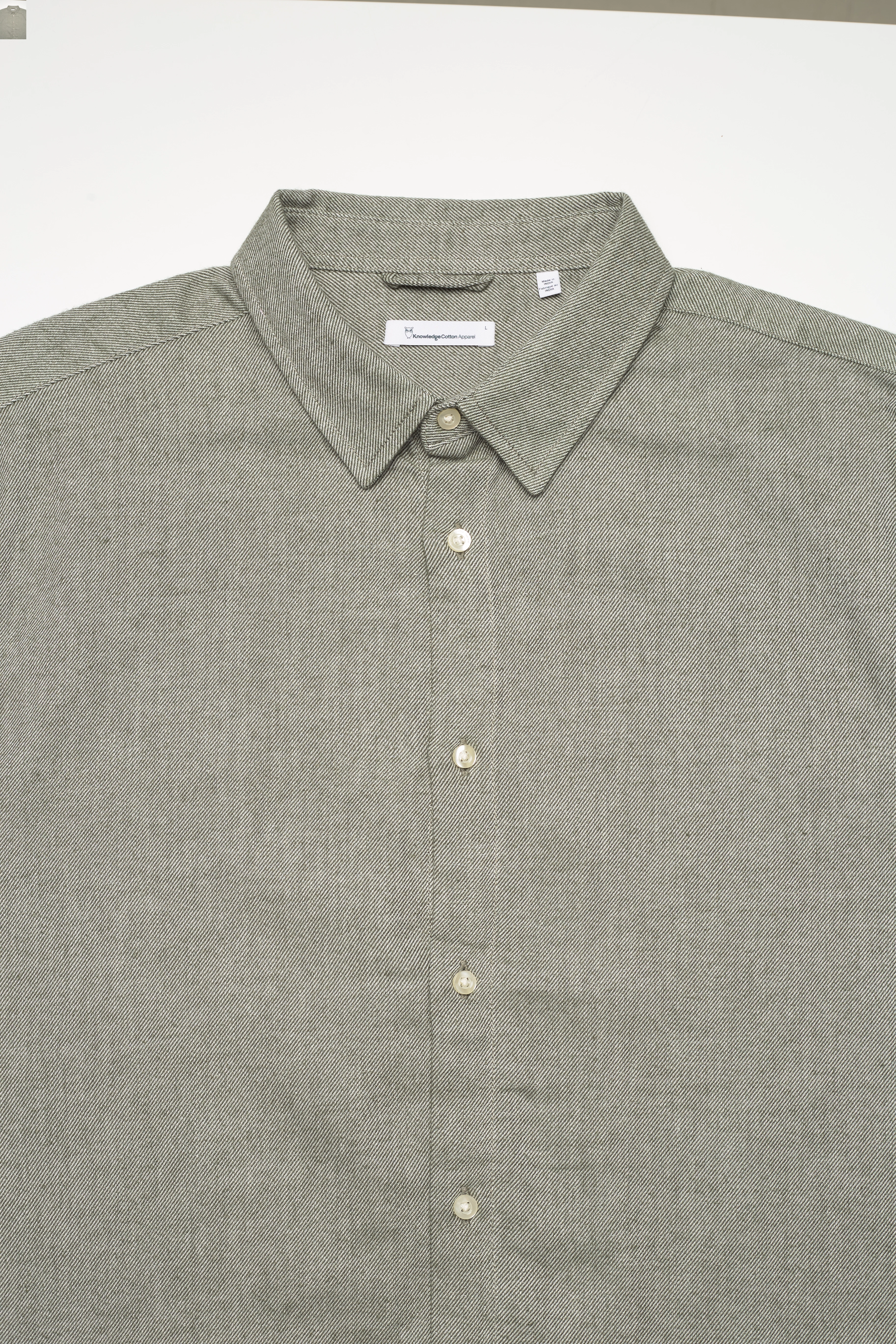 Knowledge Cotton Apparel - LARCH casual fit heavy flannel shir - forrest night - 3