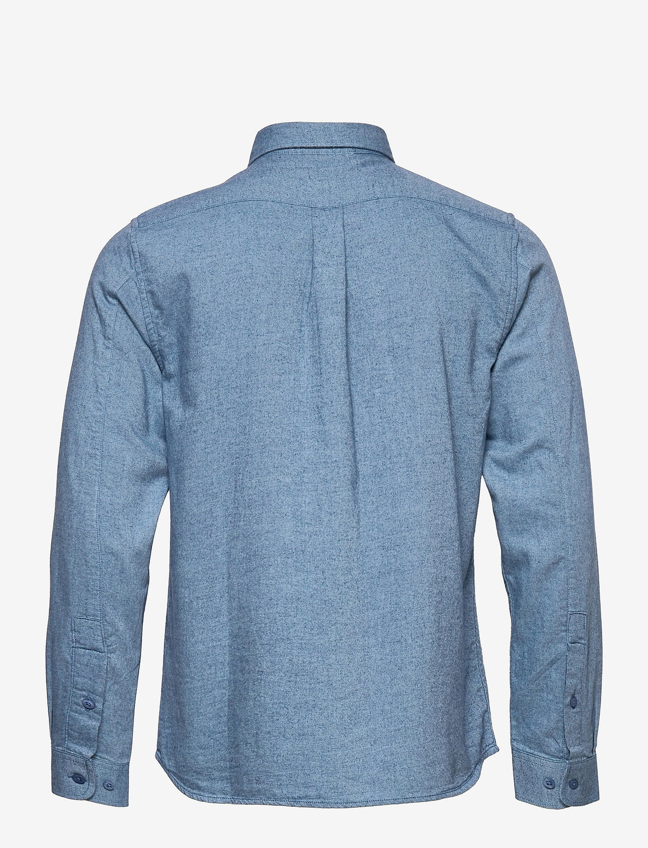 Knowledge Cotton Apparel - Melangé flannel custom fit shirt - - dark denim - 1