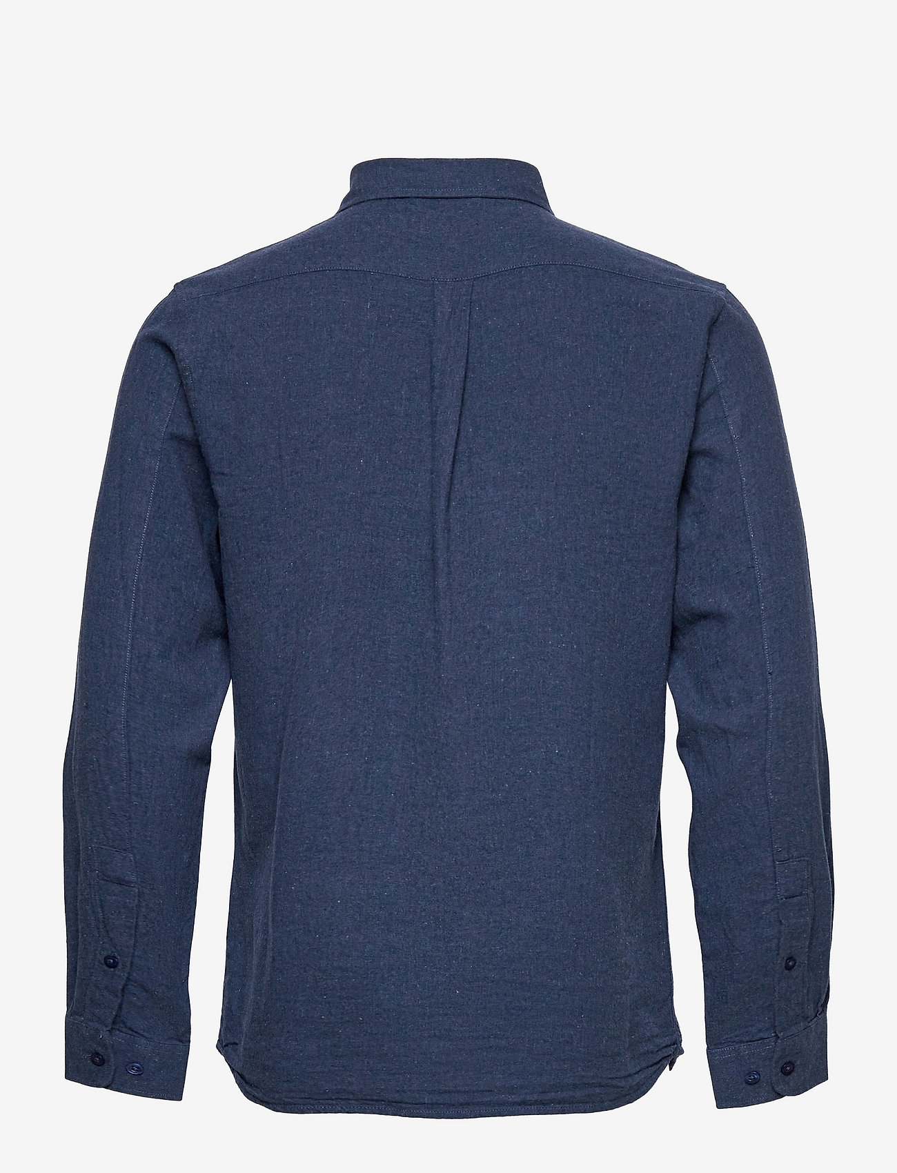 Knowledge Cotton Apparel - Melangé flannel custom fit shirt - - estate blue - 1