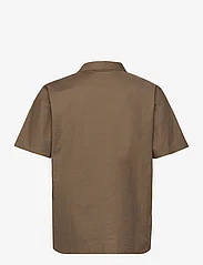 Knowledge Cotton Apparel - WAVE utility stretch canvas box fit - podstawowe koszulki - burned olive - 1