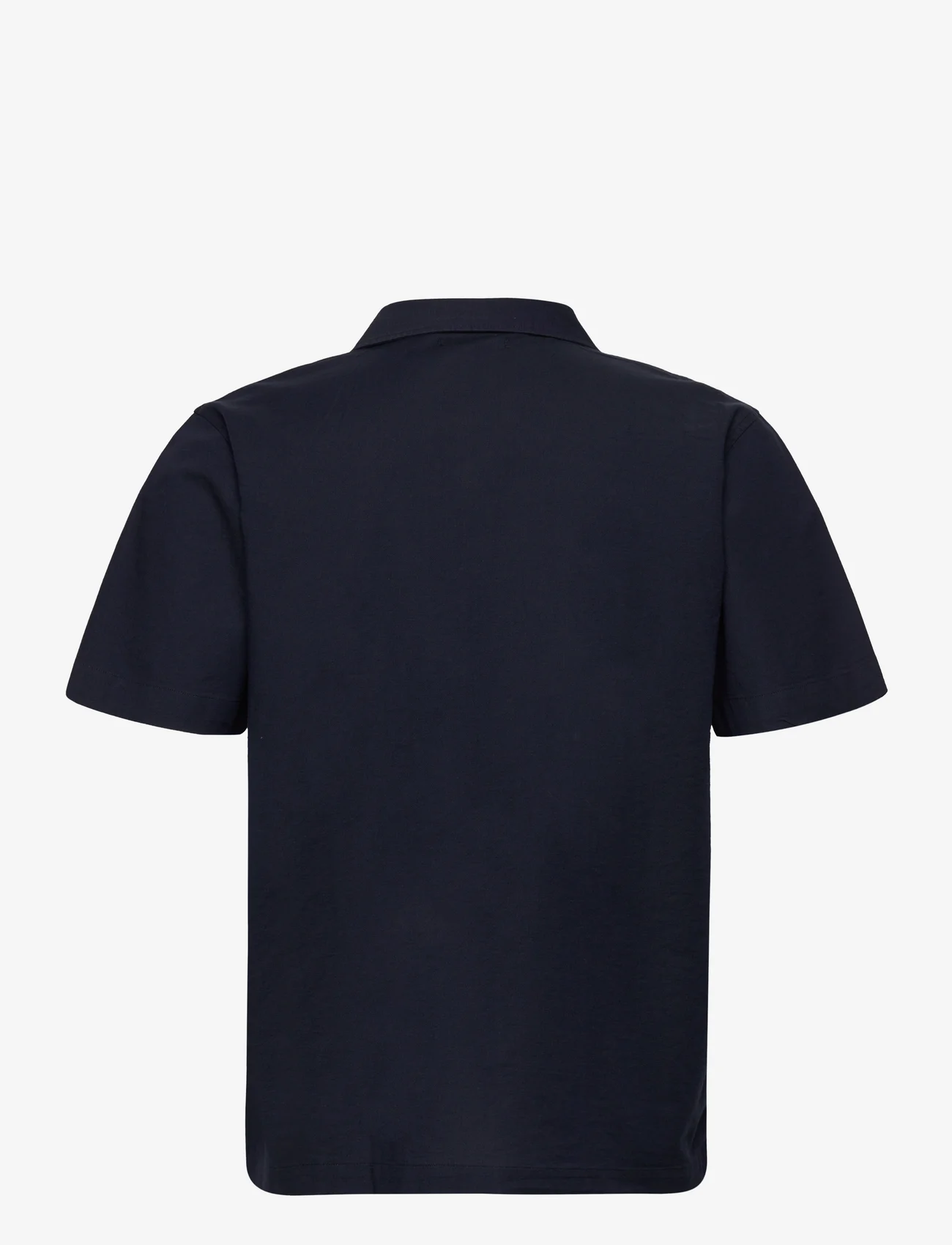 Knowledge Cotton Apparel - WAVE utility stretch canvas box fit - podstawowe koszulki - total eclipse - 1