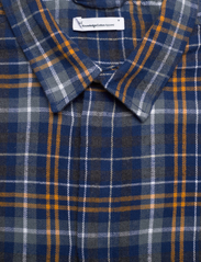 Knowledge Cotton Apparel - Big checked flannel relaxed fit shi - ruudulised särgid - estate blue - 2