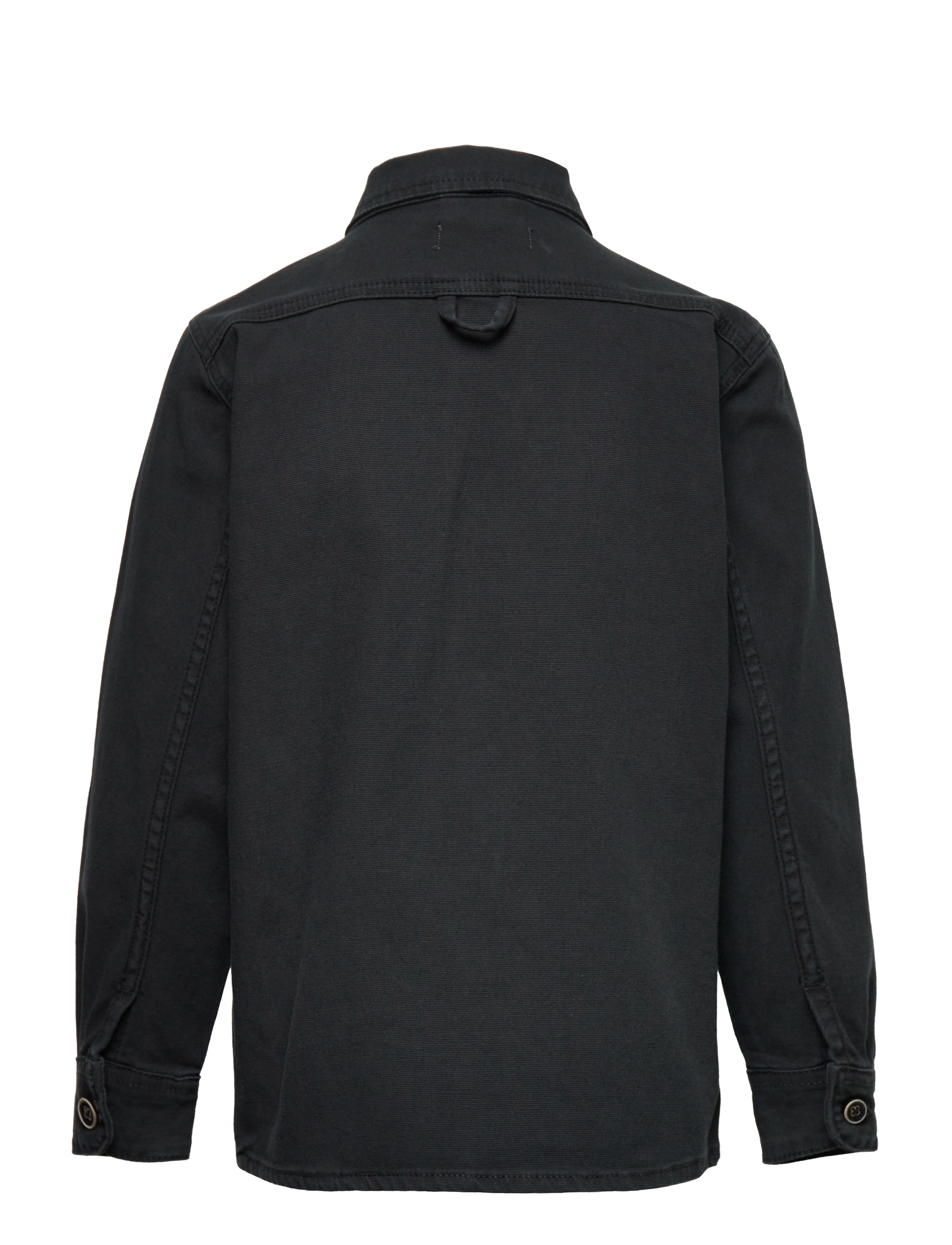 Knowledge Cotton Apparel - Canvas overshirt - GOTS/Vegan - black jet - 1
