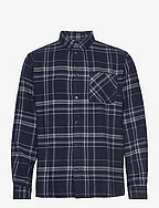Light flannel checkered relaxed fit - NAVY CHECK