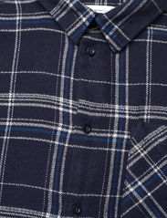 Knowledge Cotton Apparel - Light flannel checkered relaxed fit - rūtaini krekli - navy check - 2