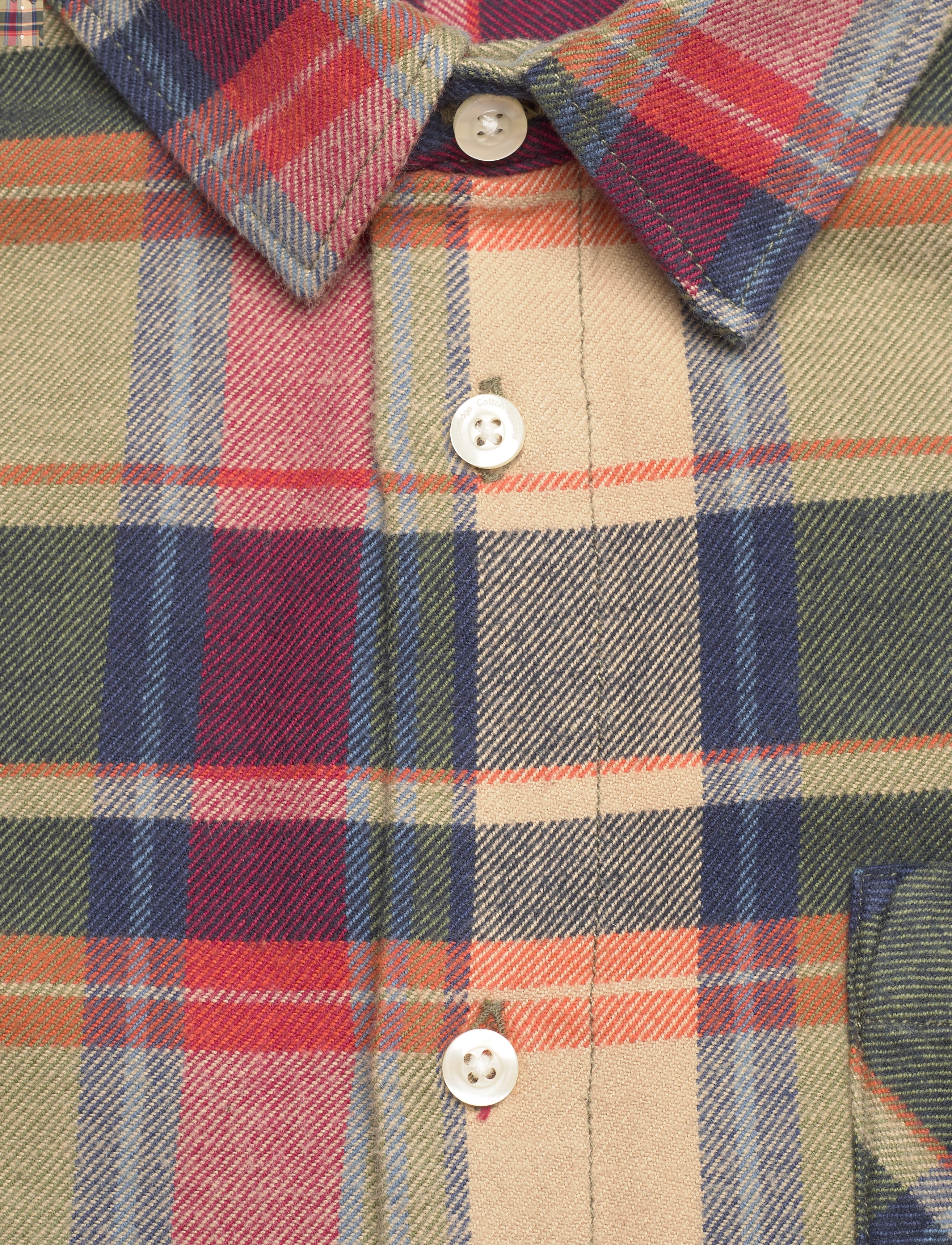 Knowledge Cotton Apparel - Regular light flannel checkered shi - green check - 2