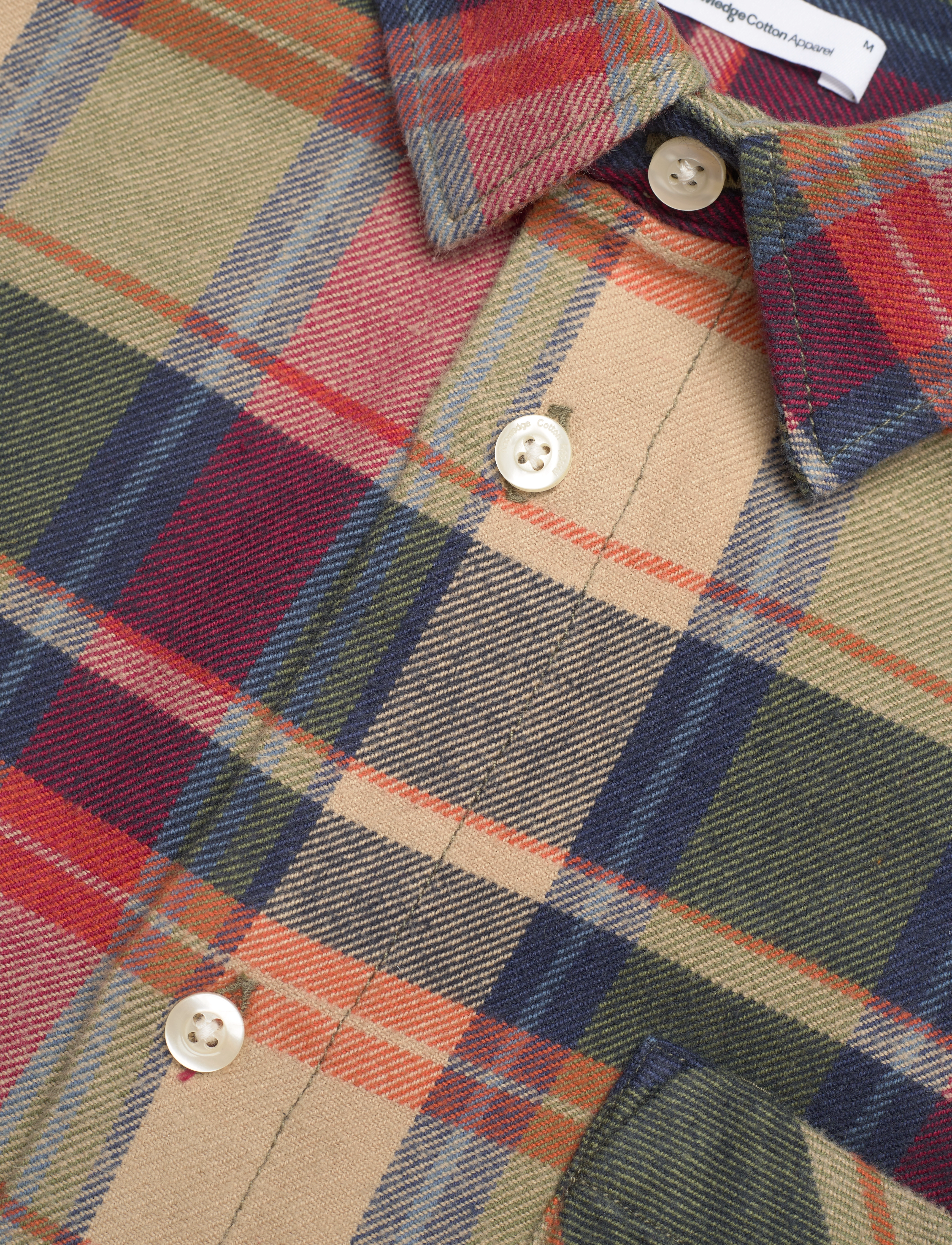 Knowledge Cotton Apparel - Regular light flannel checkered shi - green check - 3