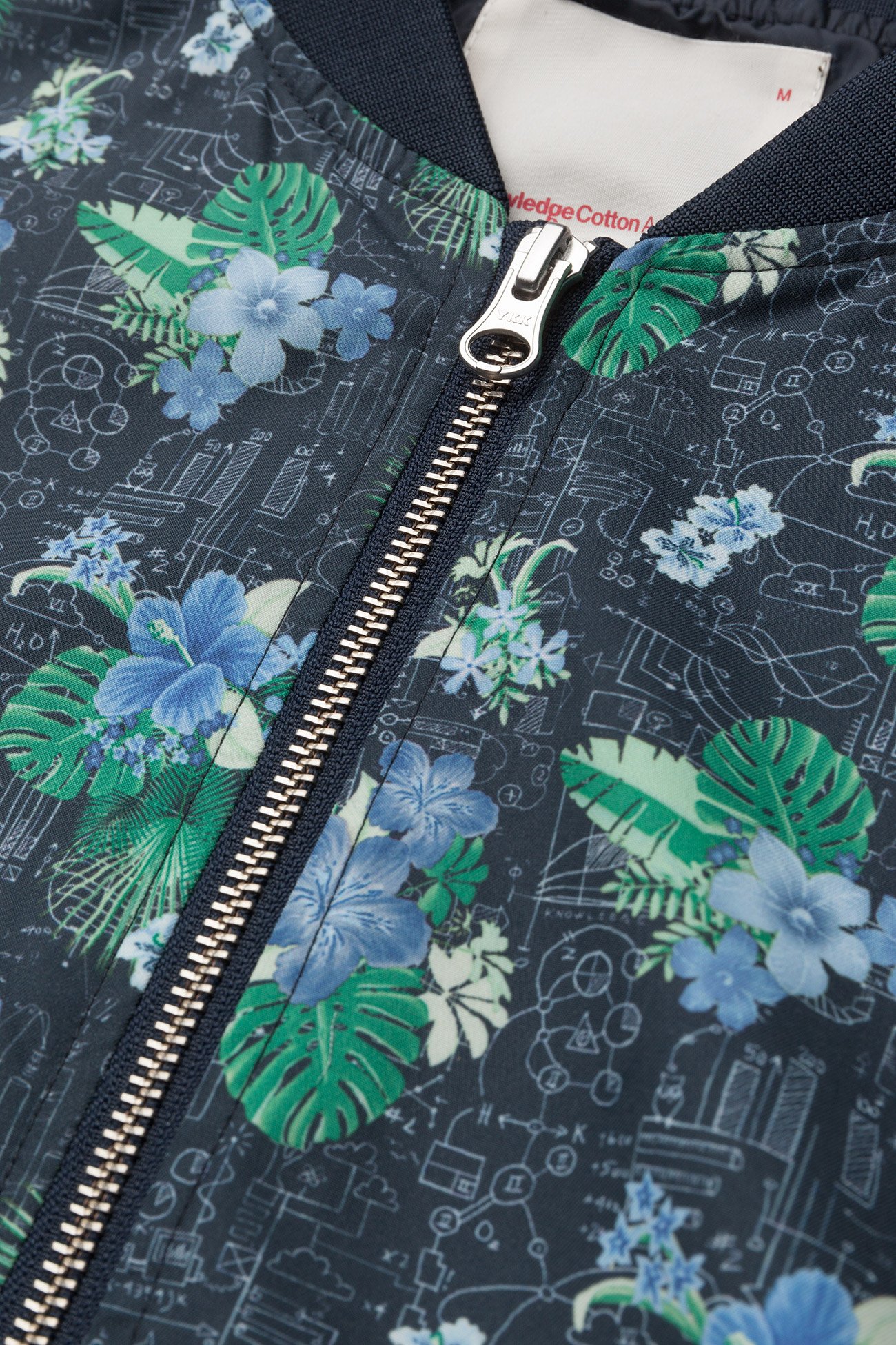 Knowledge Cotton Apparel - Pilot jacket with print - GRS - total eclipse - 2