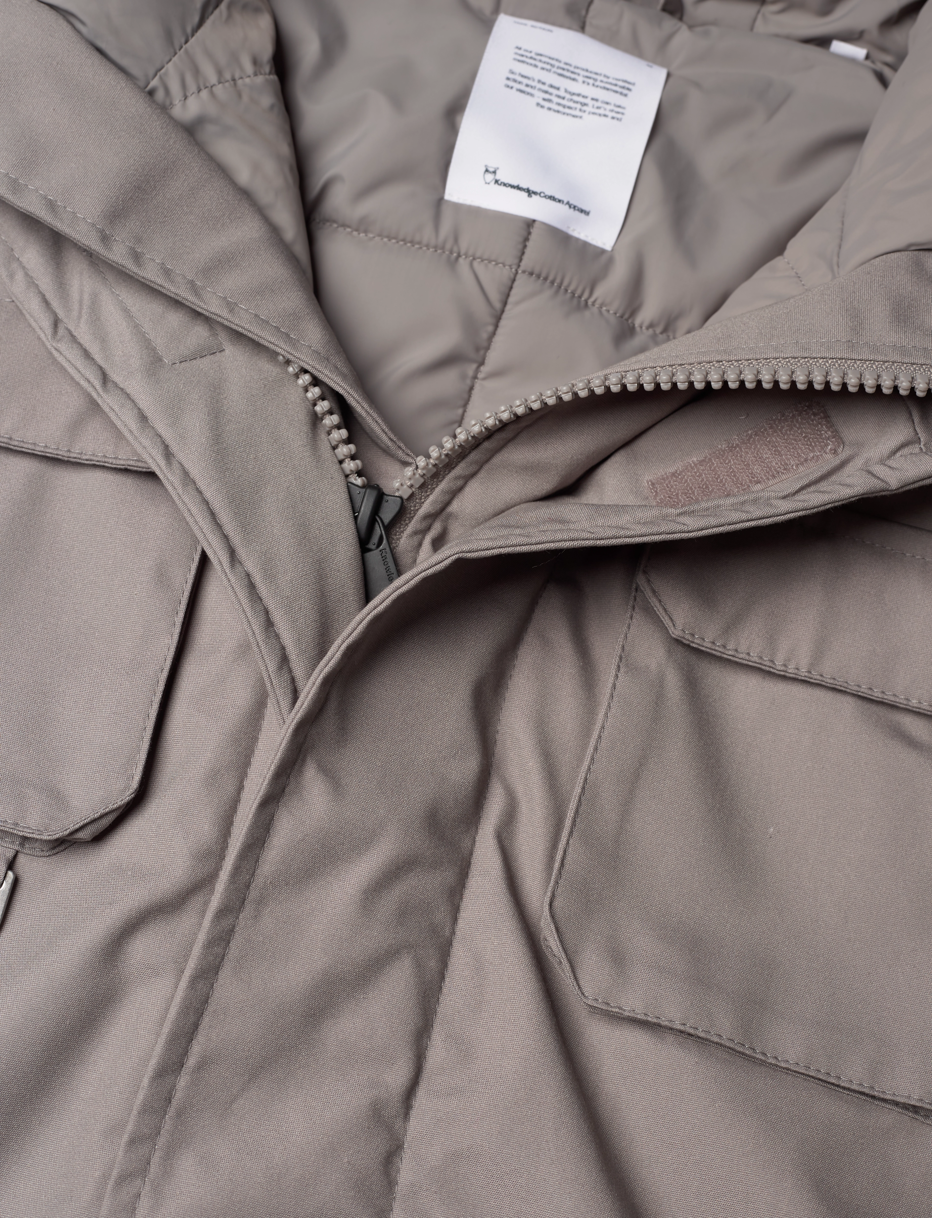 Knowledge Cotton Apparel - Parka jacket ARCTIC CANVAS - GRS/Vegan - frost gray - 2