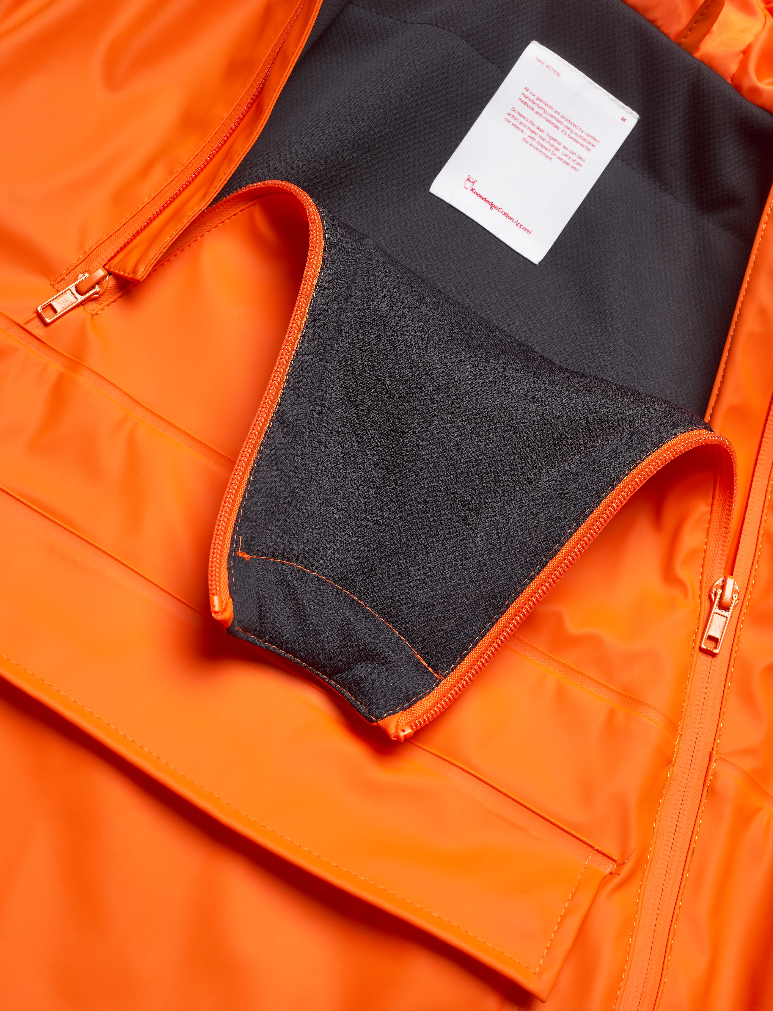 Knowledge Cotton Apparel - Functional anorak in recycled polye - persimmon orange - 2