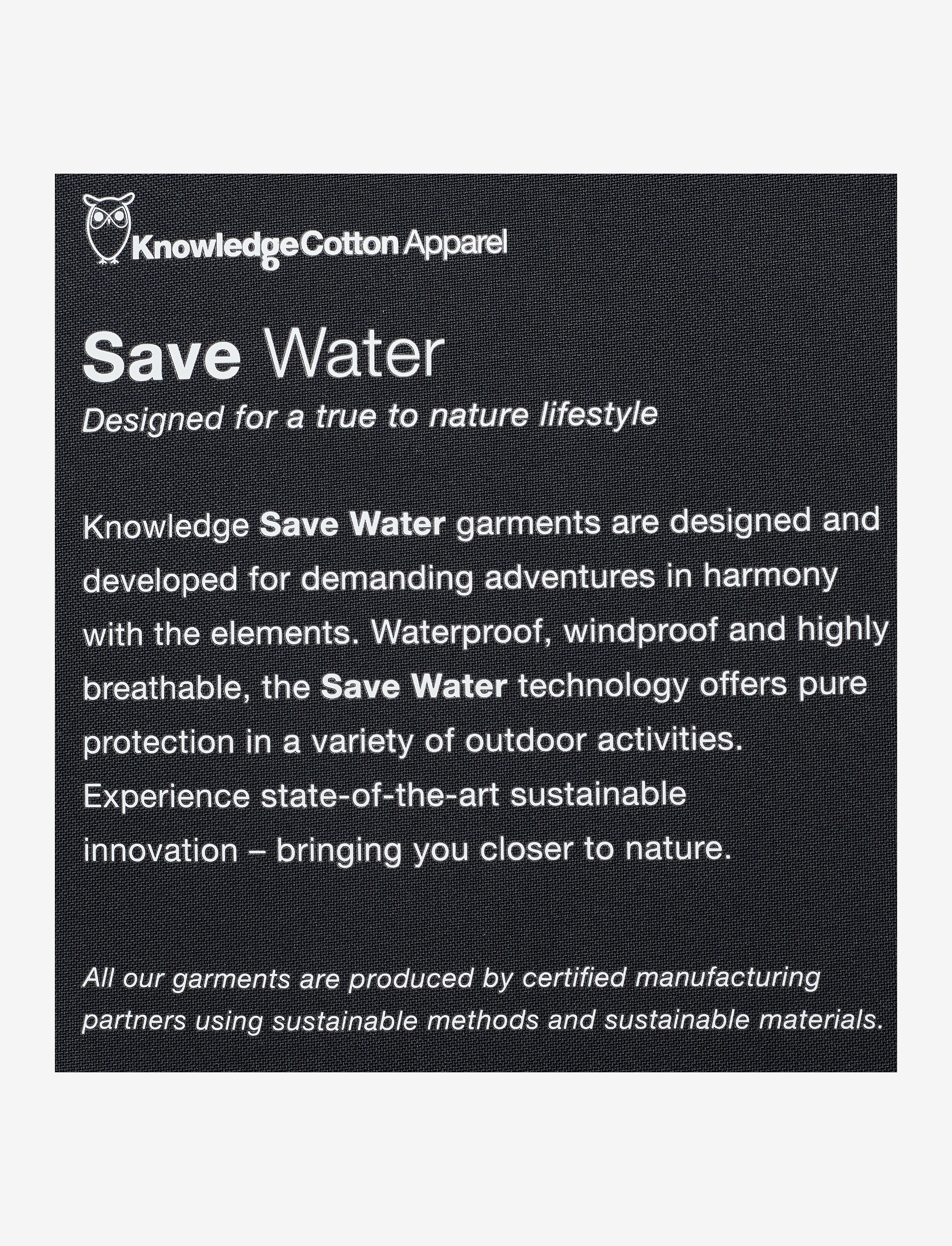 Knowledge Cotton Apparel - Save water anorak - GRS/Vegan - total eclipse - 4
