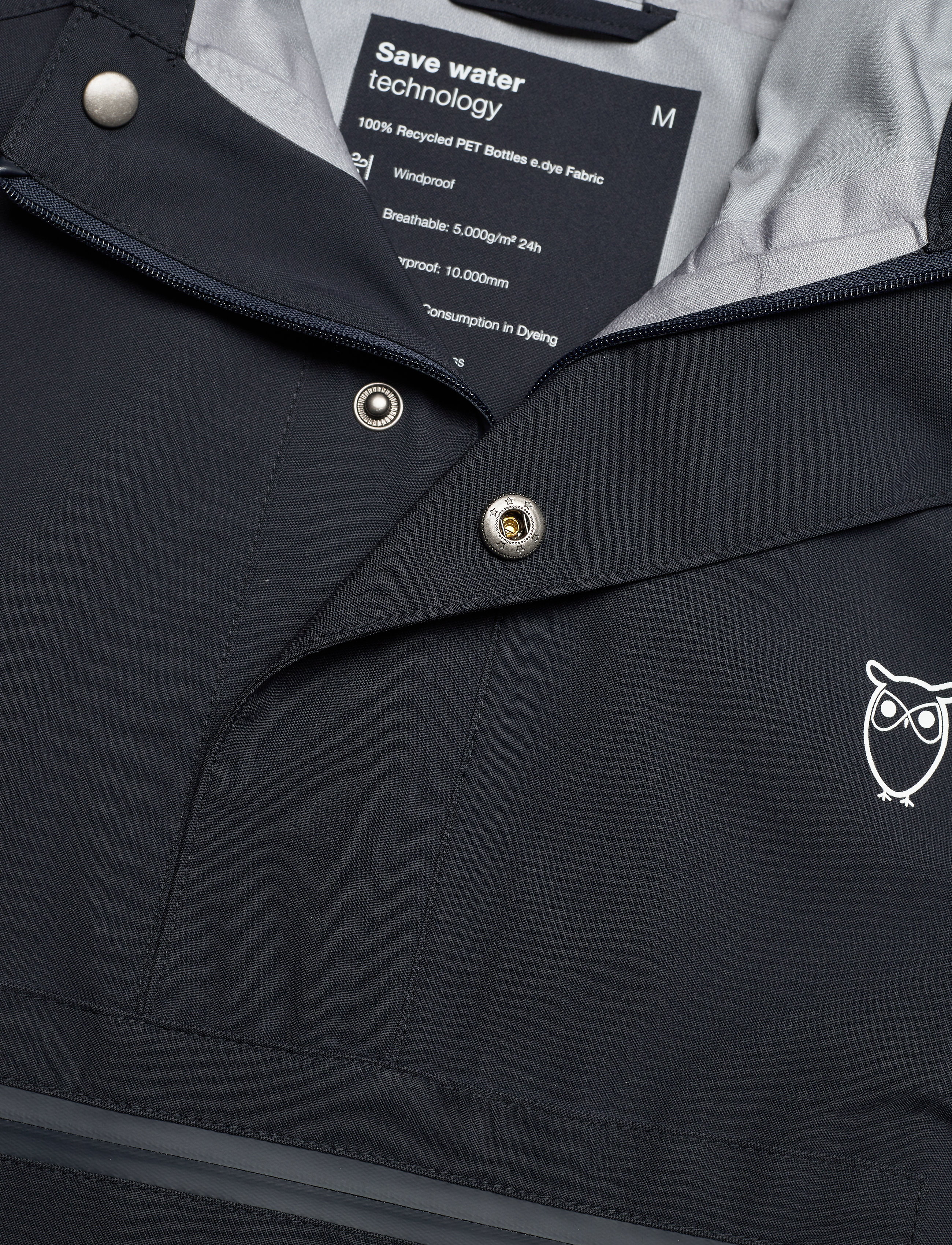 Knowledge Cotton Apparel - Save water anorak - GRS/Vegan - total eclipse - 2