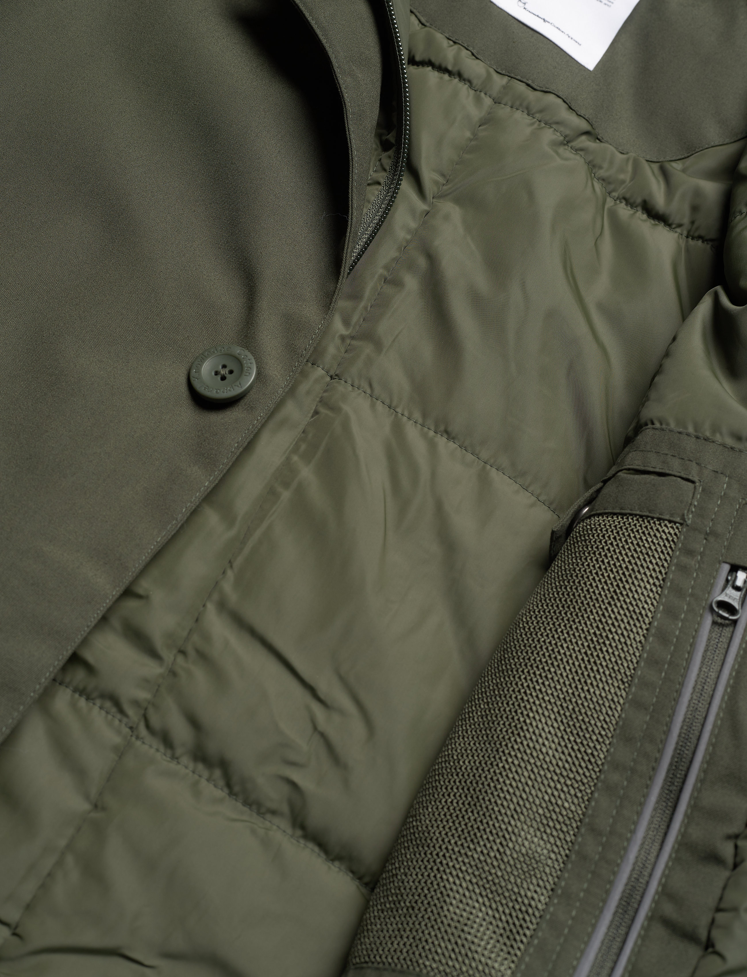 Knowledge Cotton Apparel - ARCTIC CANVAS jacket with buttons - forrest night - 5