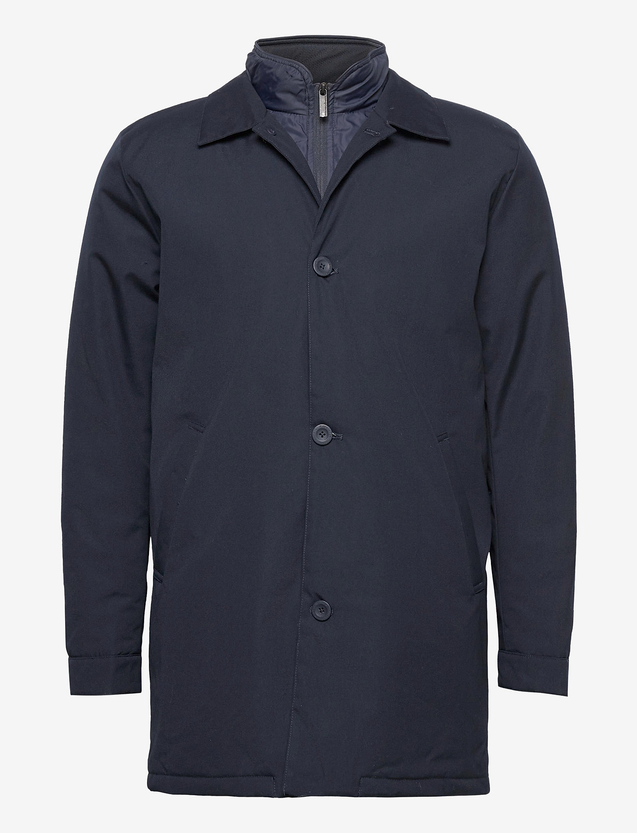 Knowledge Cotton Apparel - ARCTIC CANVAS jacket with buttons - total eclipse - 1