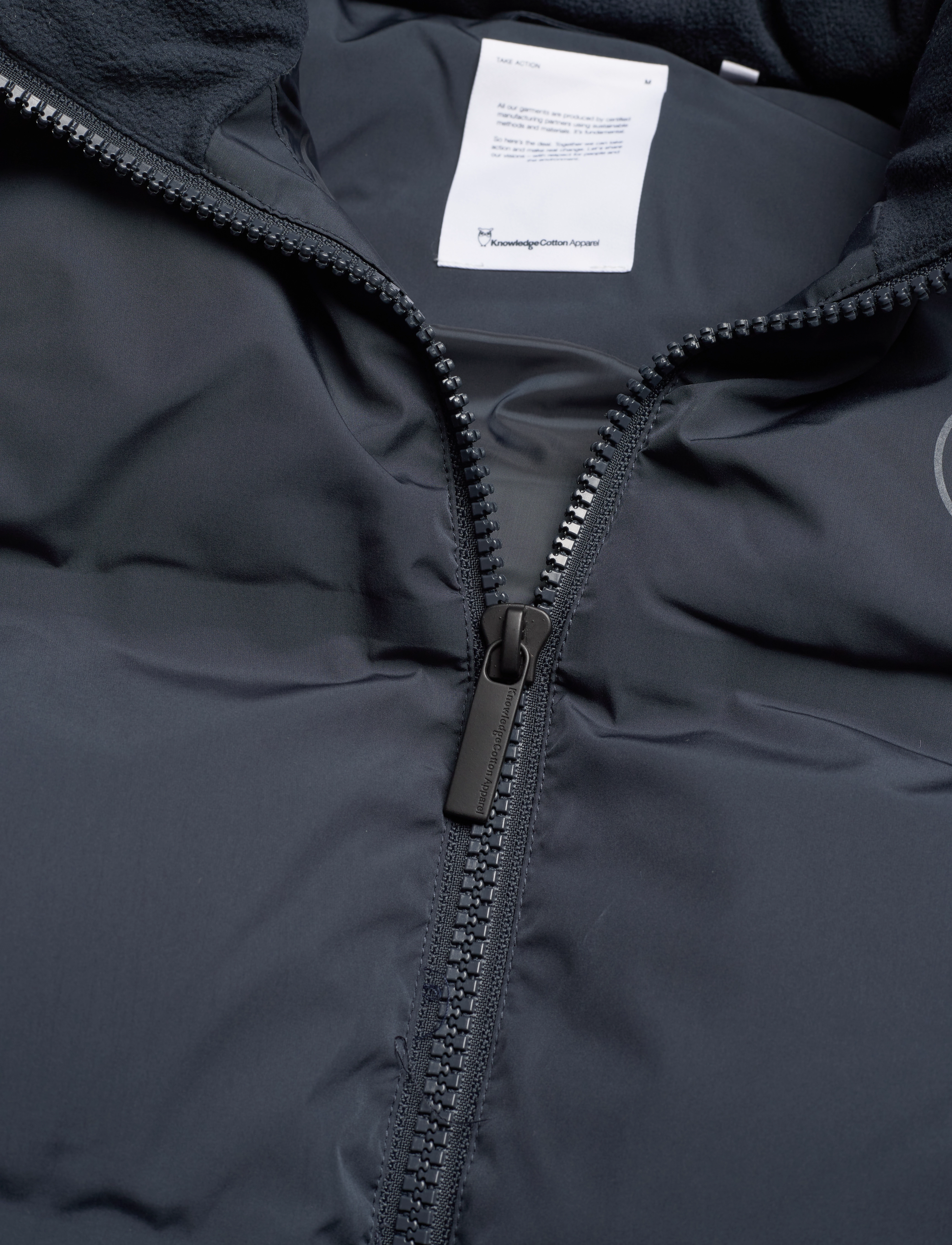 Knowledge Cotton Apparel - Puffer vest - GRS/Vegan - total eclipse - 2