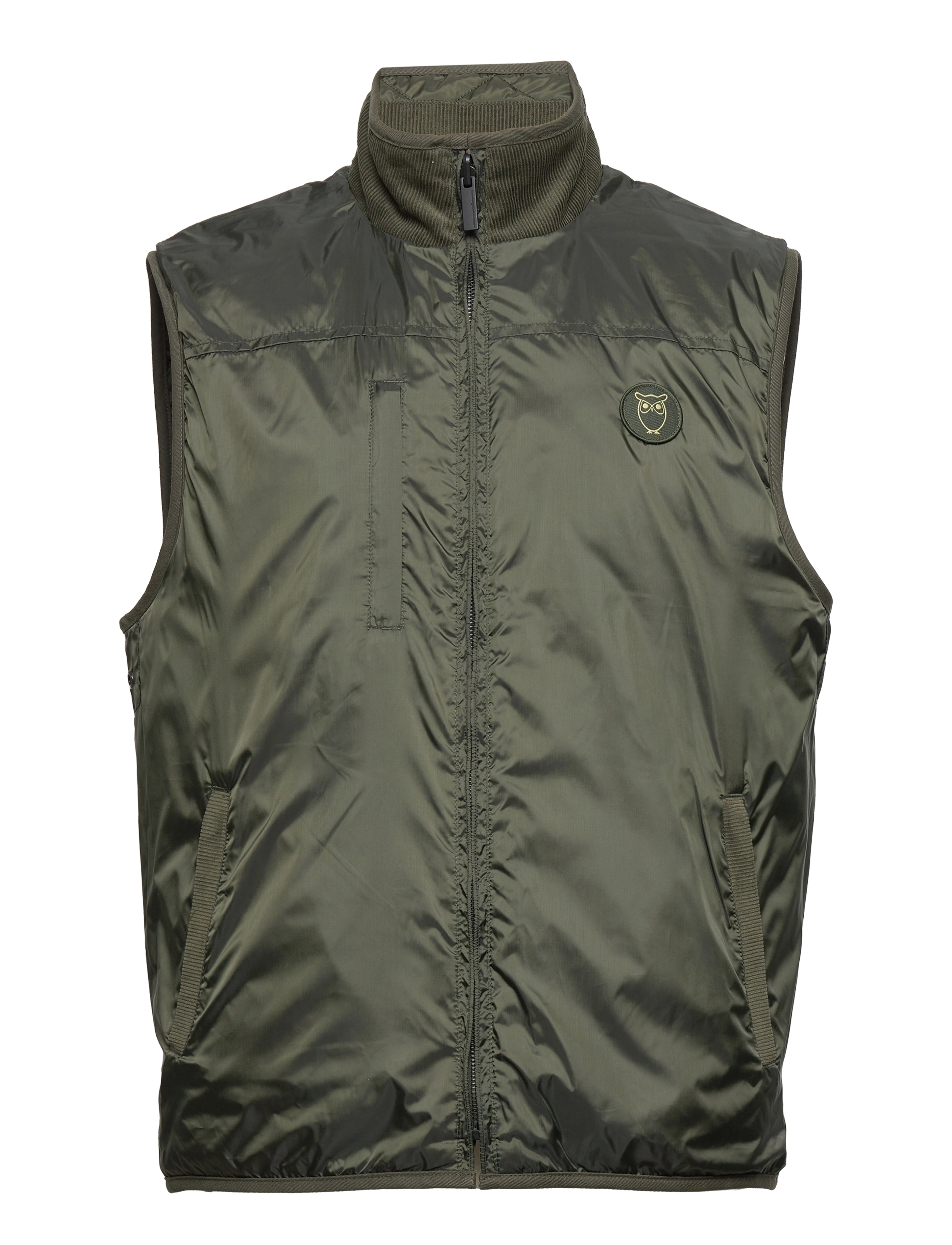 Knowledge Cotton Apparel - FJORD quilted reversibel vest - GRS - forrest night - 2