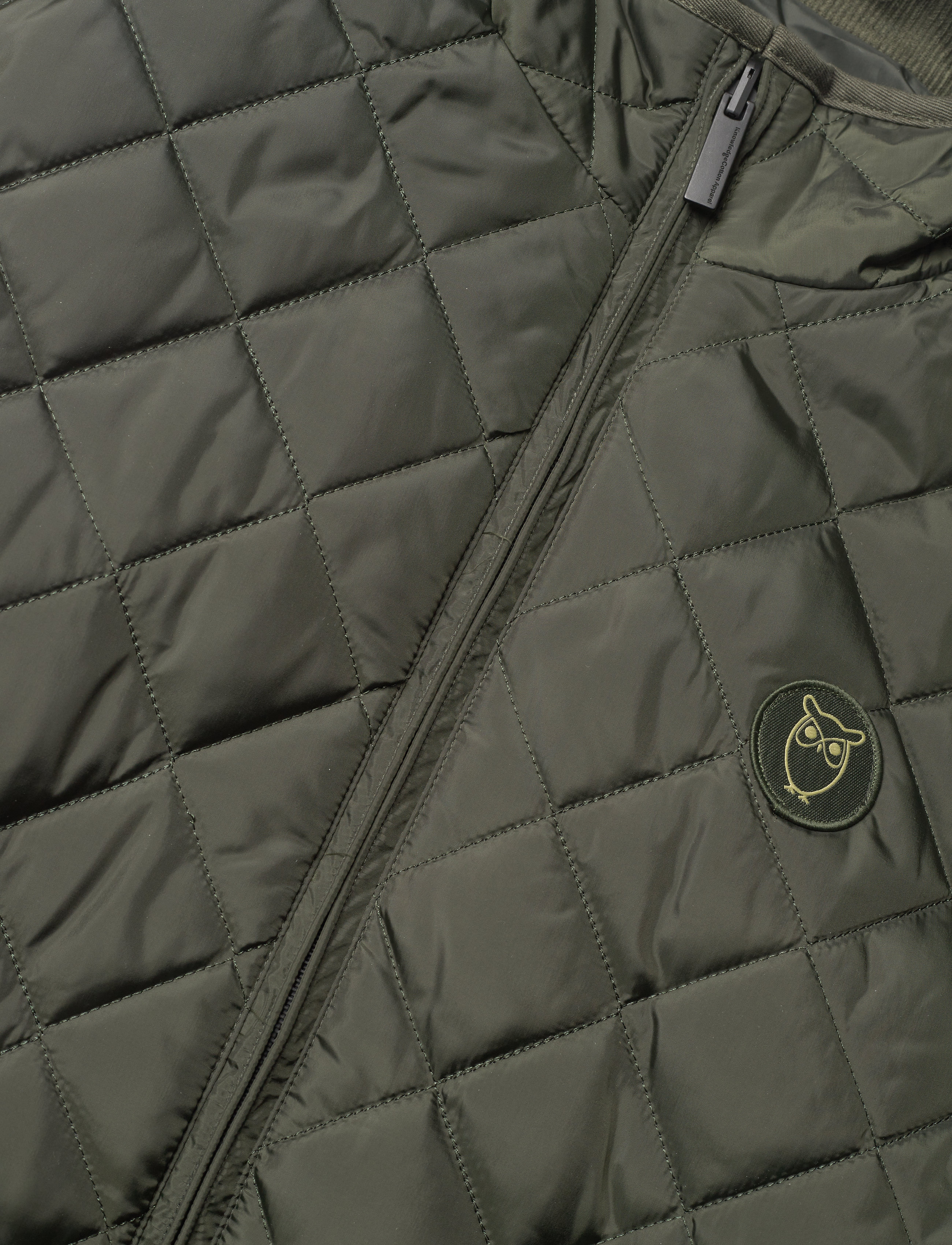 Knowledge Cotton Apparel - FJORD quilted reversibel vest - GRS - forrest night - 4