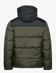 Knowledge Cotton Apparel - REPREVE  puffer color blocked jack - vinterjakker - forrest night - 1