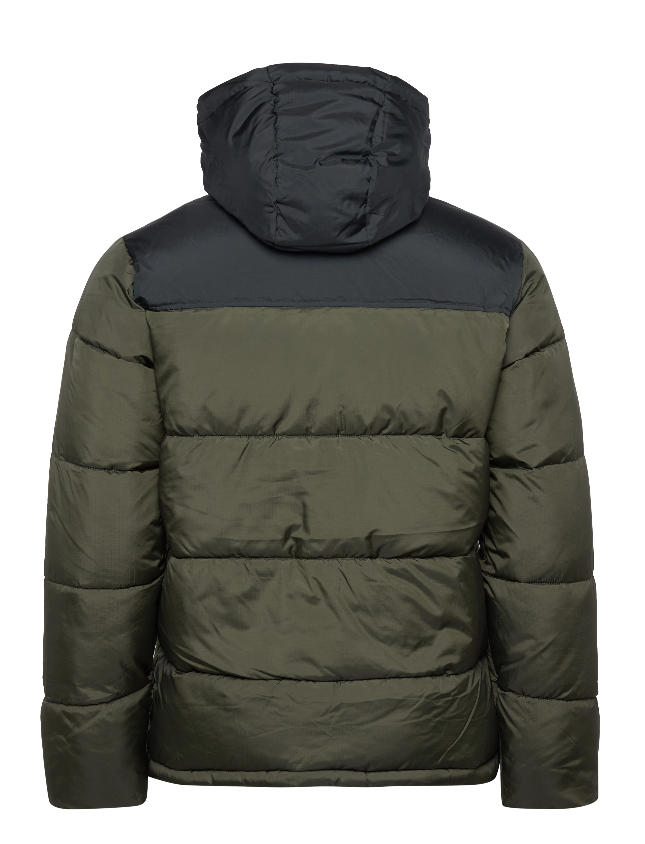 Knowledge Cotton Apparel - REPREVE  puffer color blocked jack - forrest night - 1