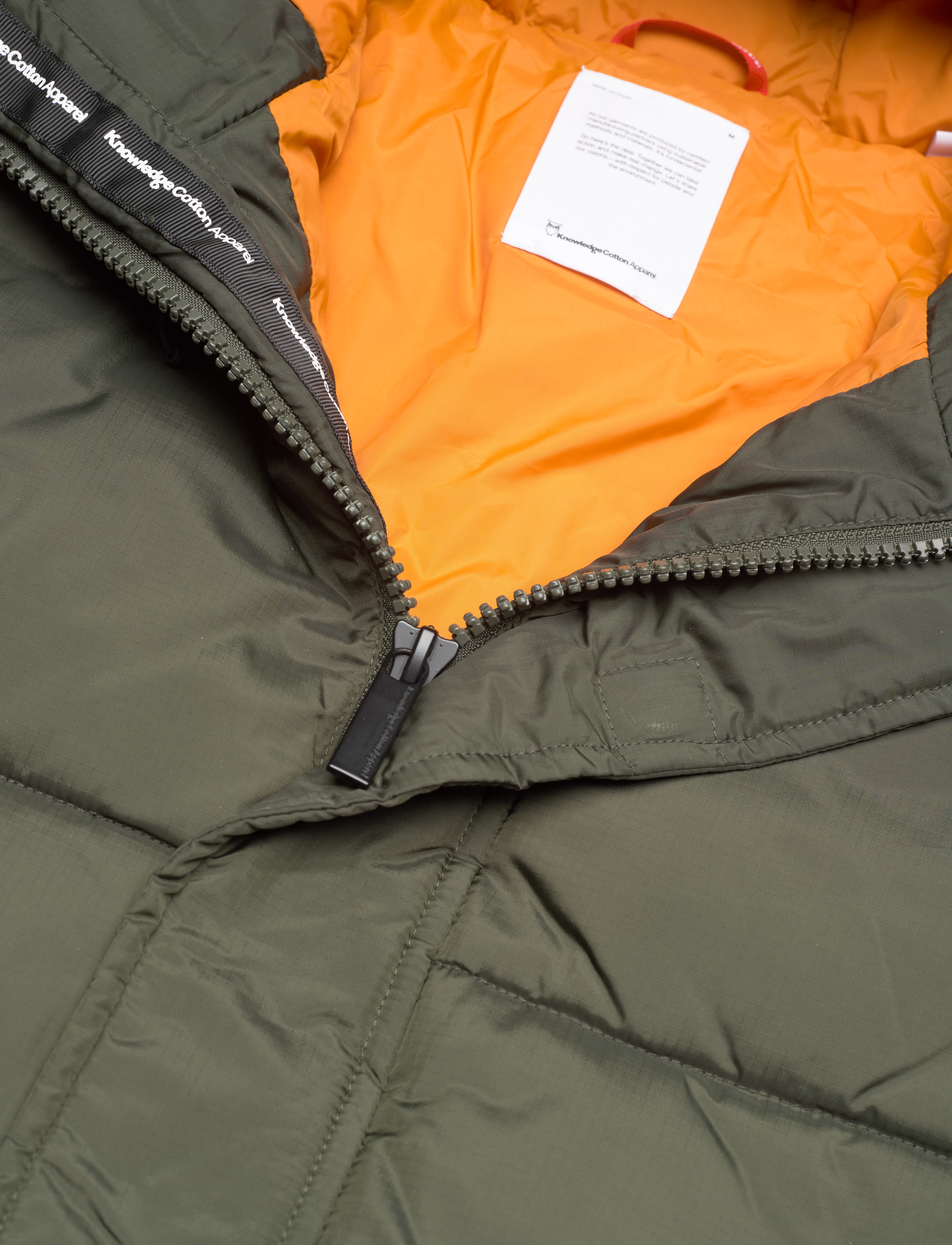 Knowledge Cotton Apparel - REPREVE  puffer long jacket THERMO - forrest night - 2